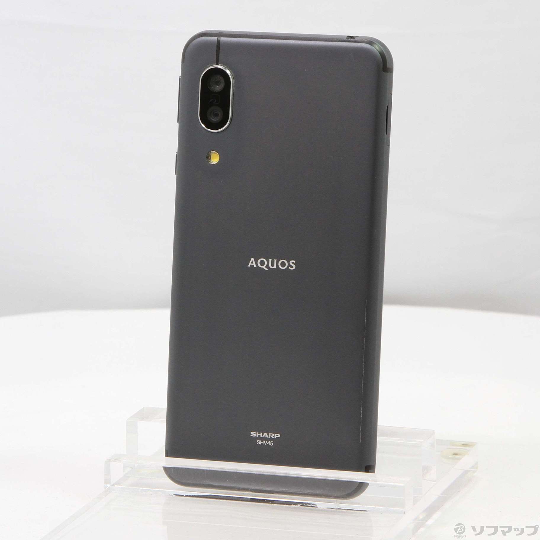 中古】AQUOS sense3 64GB ブラック SHV45 auロック解除SIMフリー ◇02