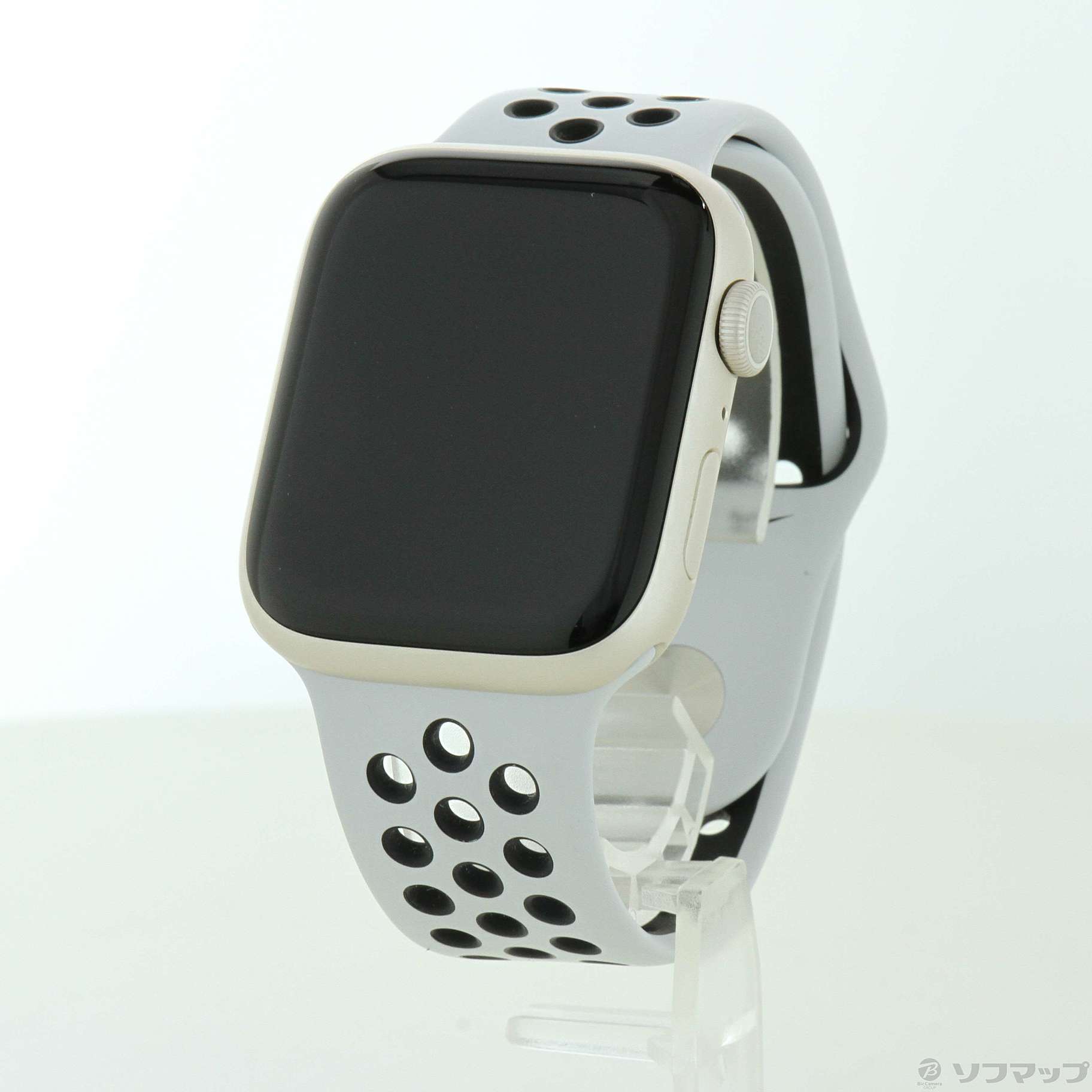 Apple Watch Series 7 Nike GPS 45mm スターライトアルミニウムケース ピュアプラチナム／ブラックNikeスポーツバンド