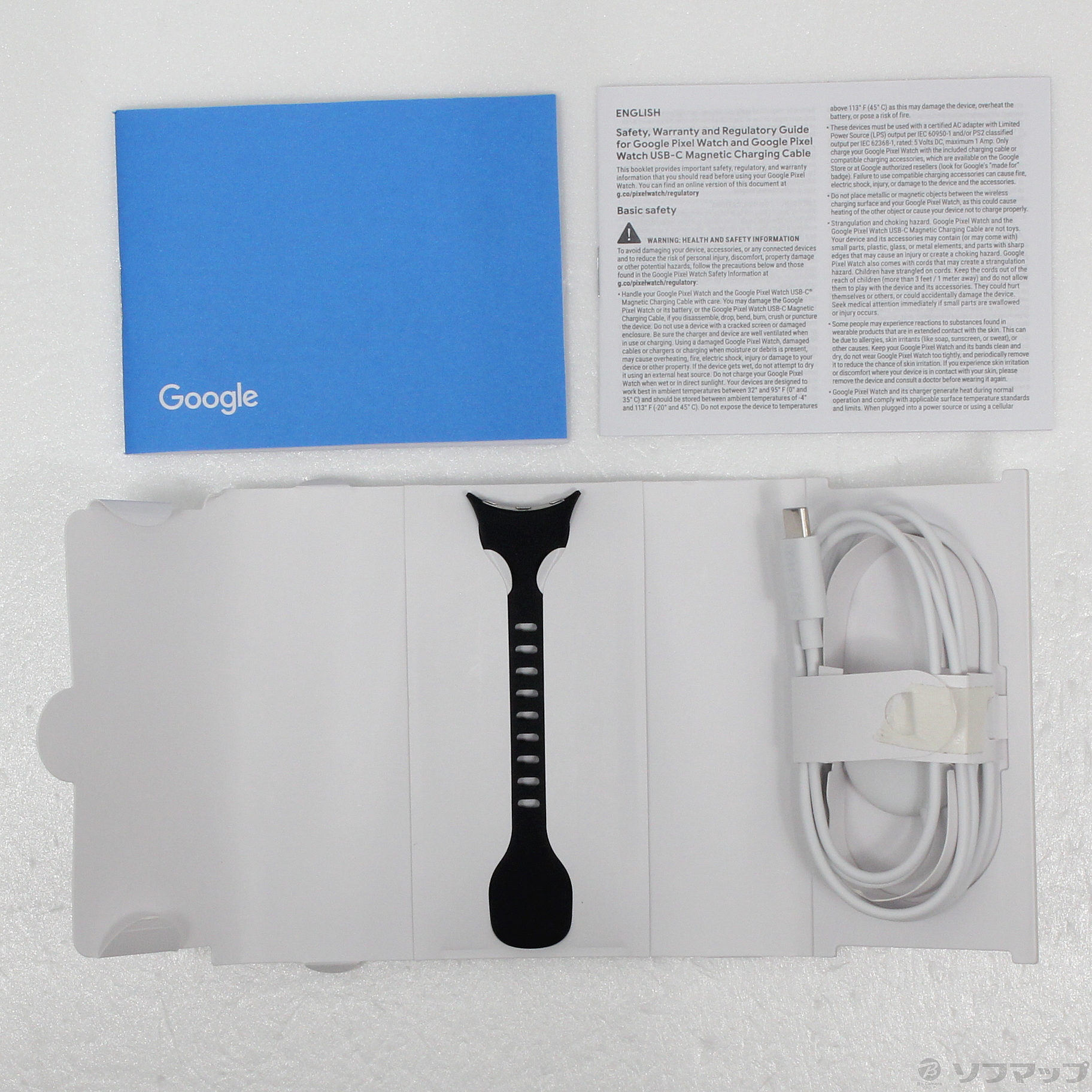 中古】Google Pixel Watch Matte Black ステンレス ケース／Obsidian