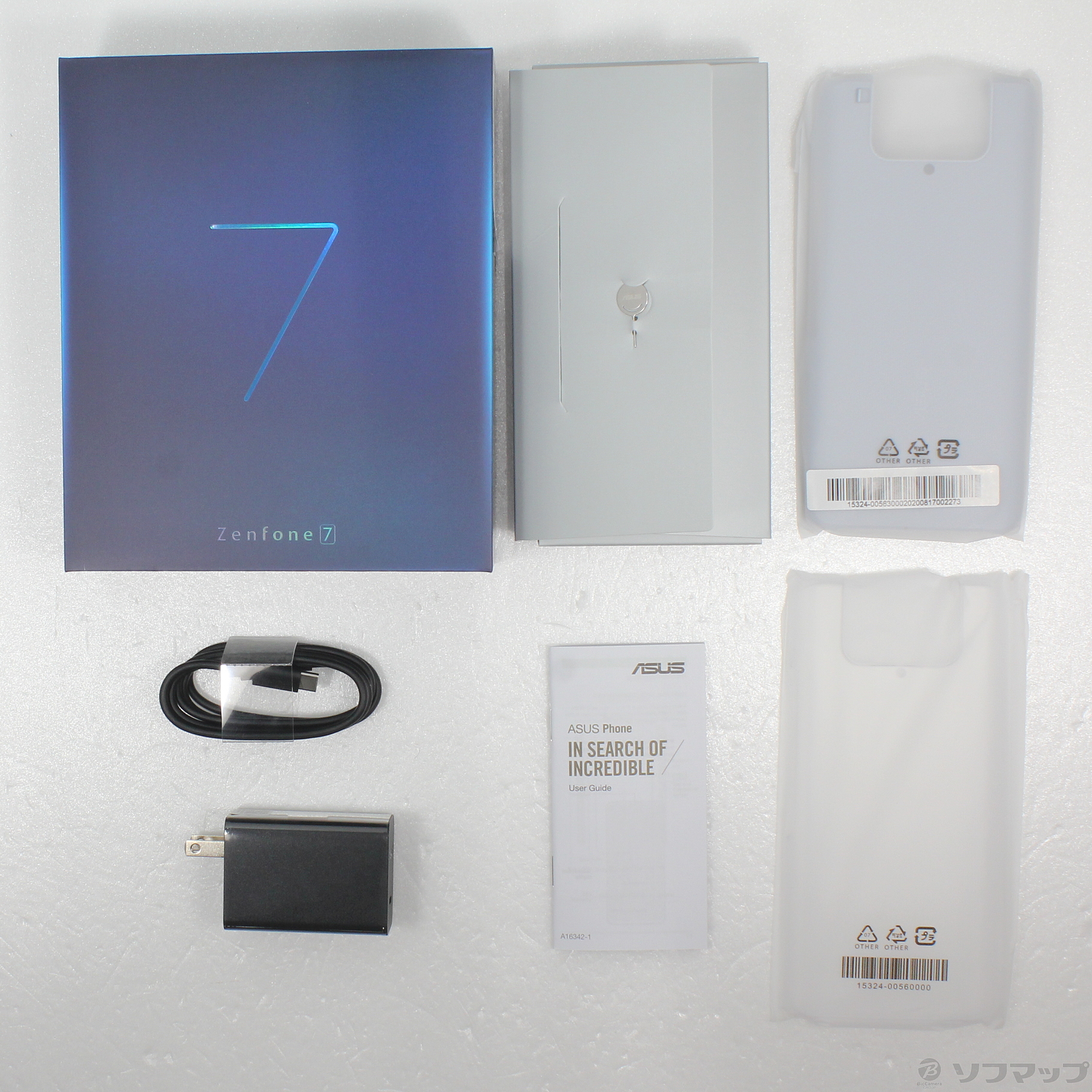 中古】ZenFone 7 128GB パステルホワイト ZS670KS-WH128S8 SIMフリー ...