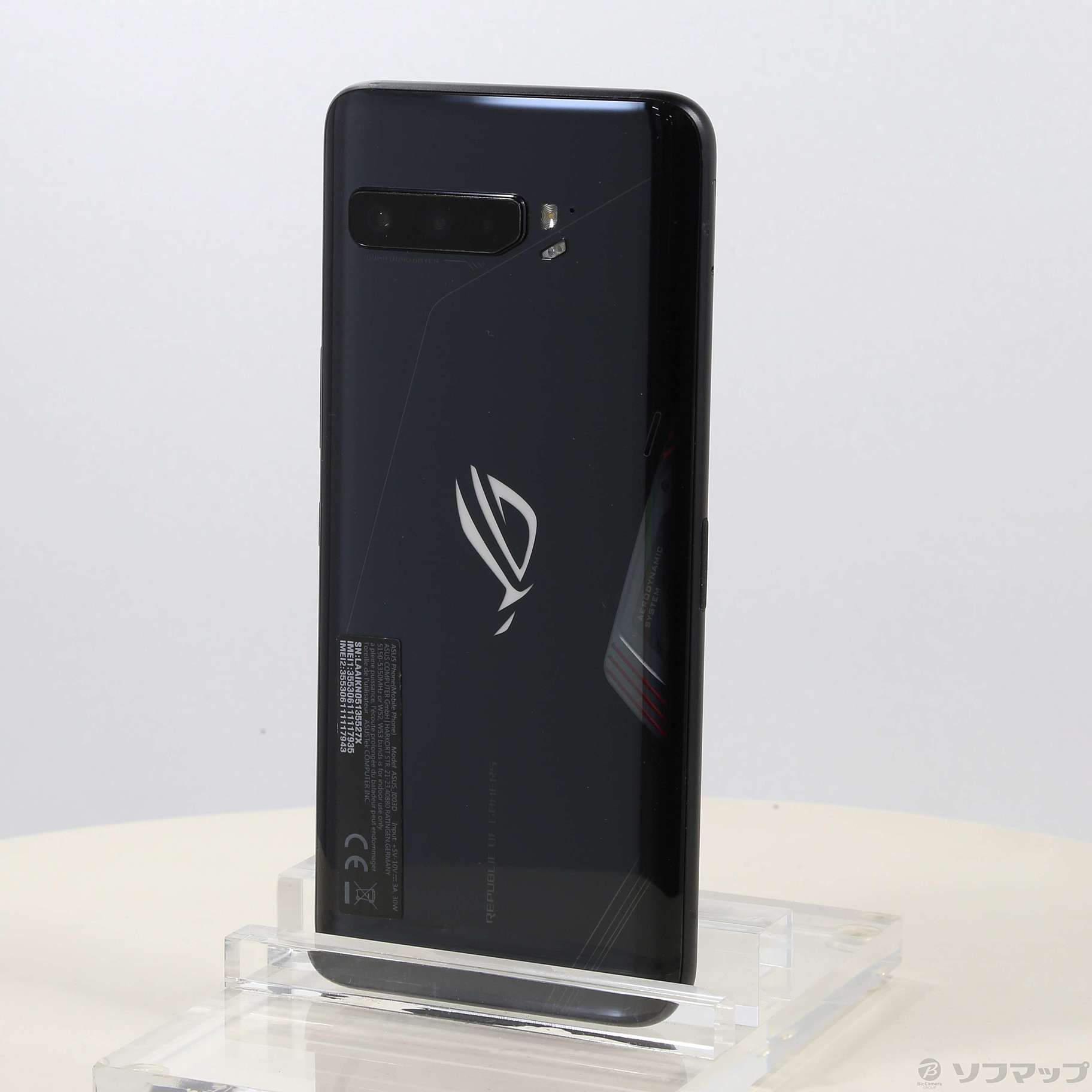 中古】ROG Phone 3 512GB ブラック ZS661KSBK512R12 SIMフリー