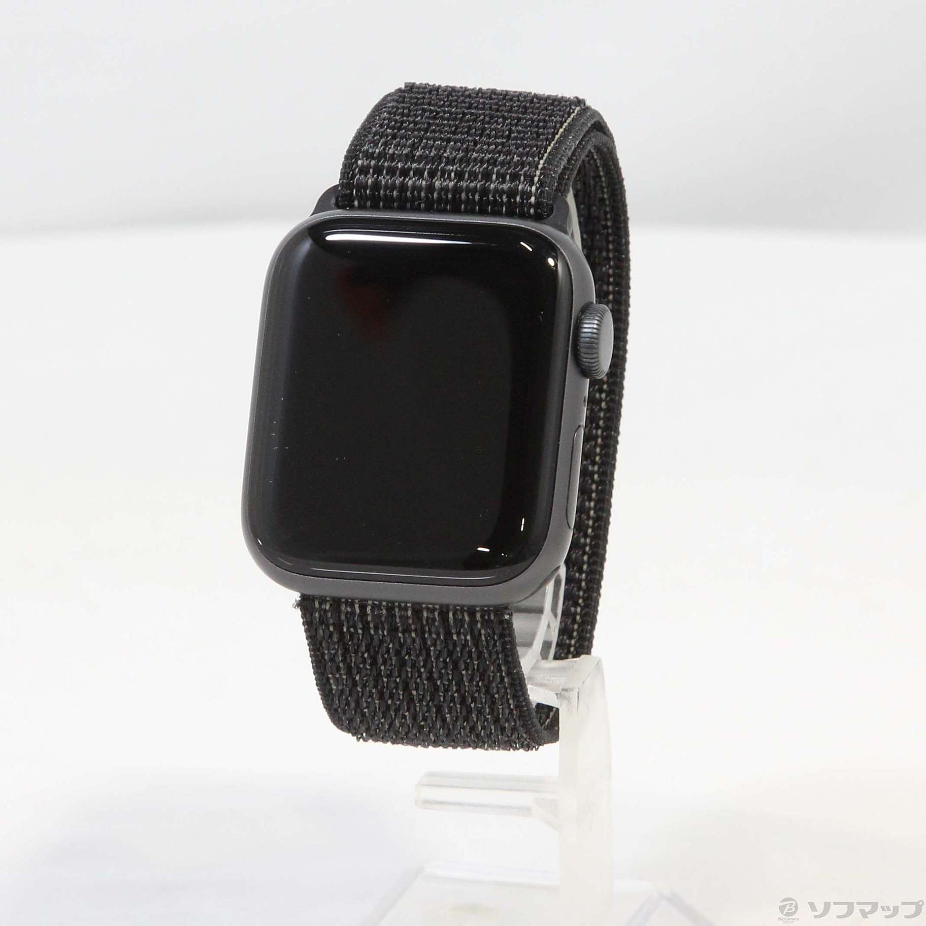 バンドシリコンラバー系Apple Watch SE 40mmブラック/Nikeスポーツループ