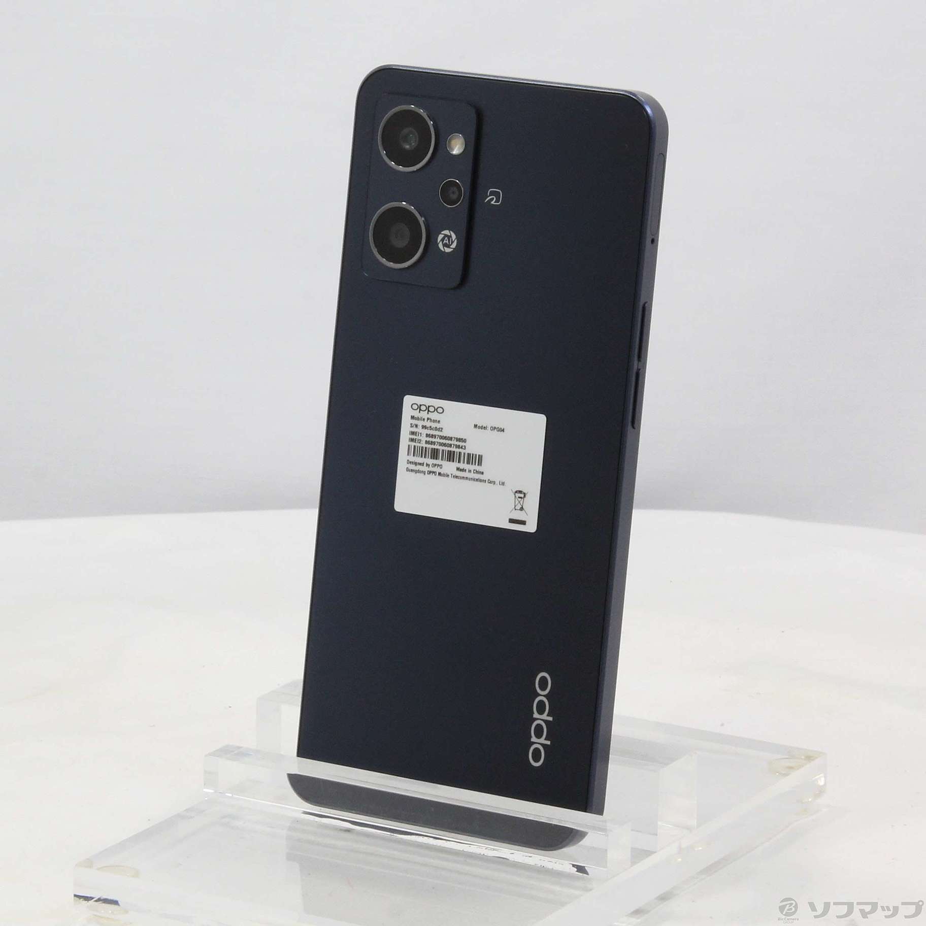 中古】OPPO Reno7 A 128GB スターリーブラック OPG04 auロック解除SIM