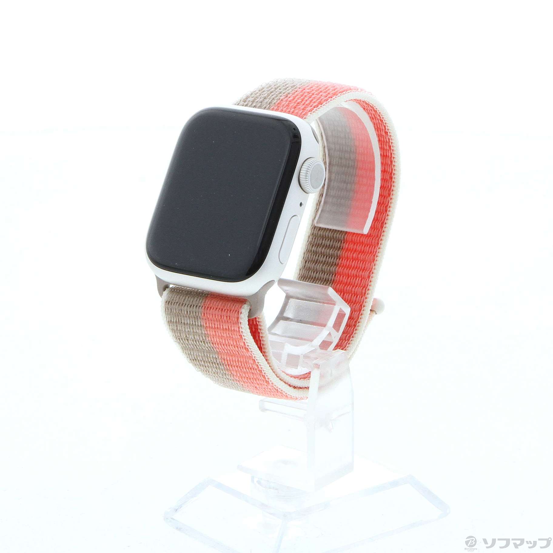 Apple Watch Series 7 GPS 41mm スターライトアルミニウムケース ピンクポメロ／タンスポーツループ
