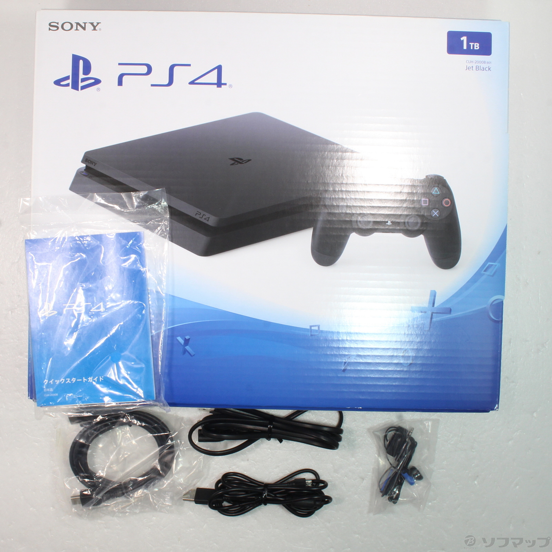 中古】PlayStation 4 ジェット・ブラック 1TB CUH-2000BB ...