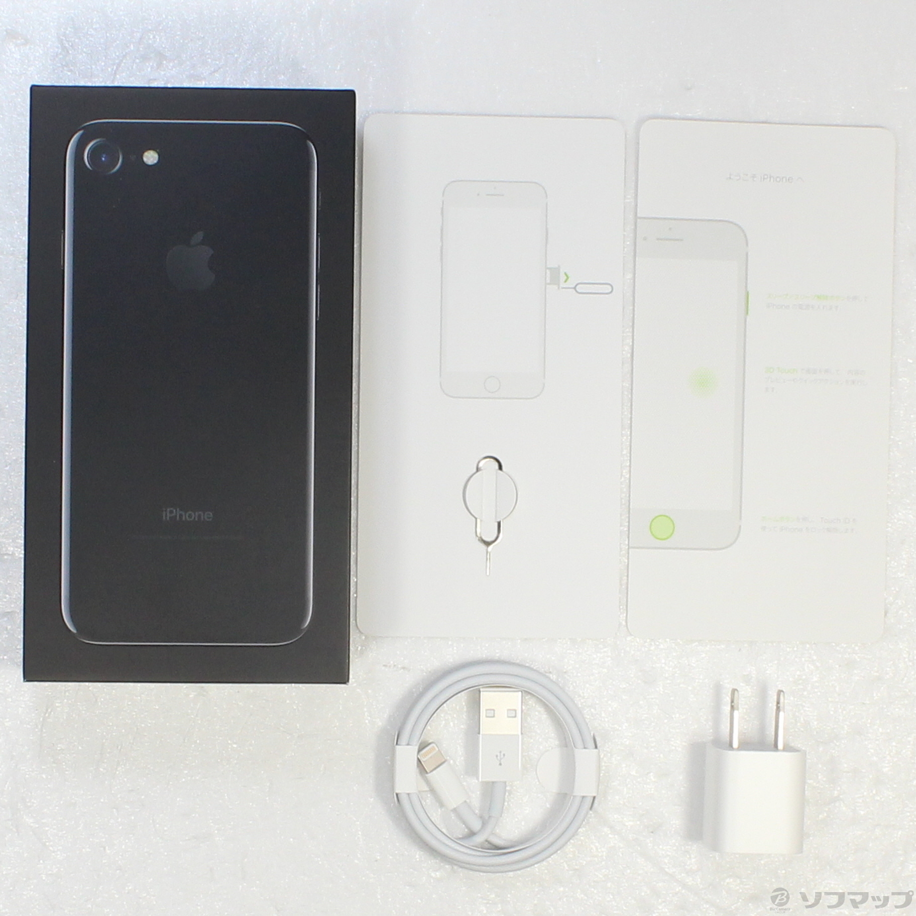 中古】iPhone7 256GB ジェットブラック MNCV2J／A SIMフリー