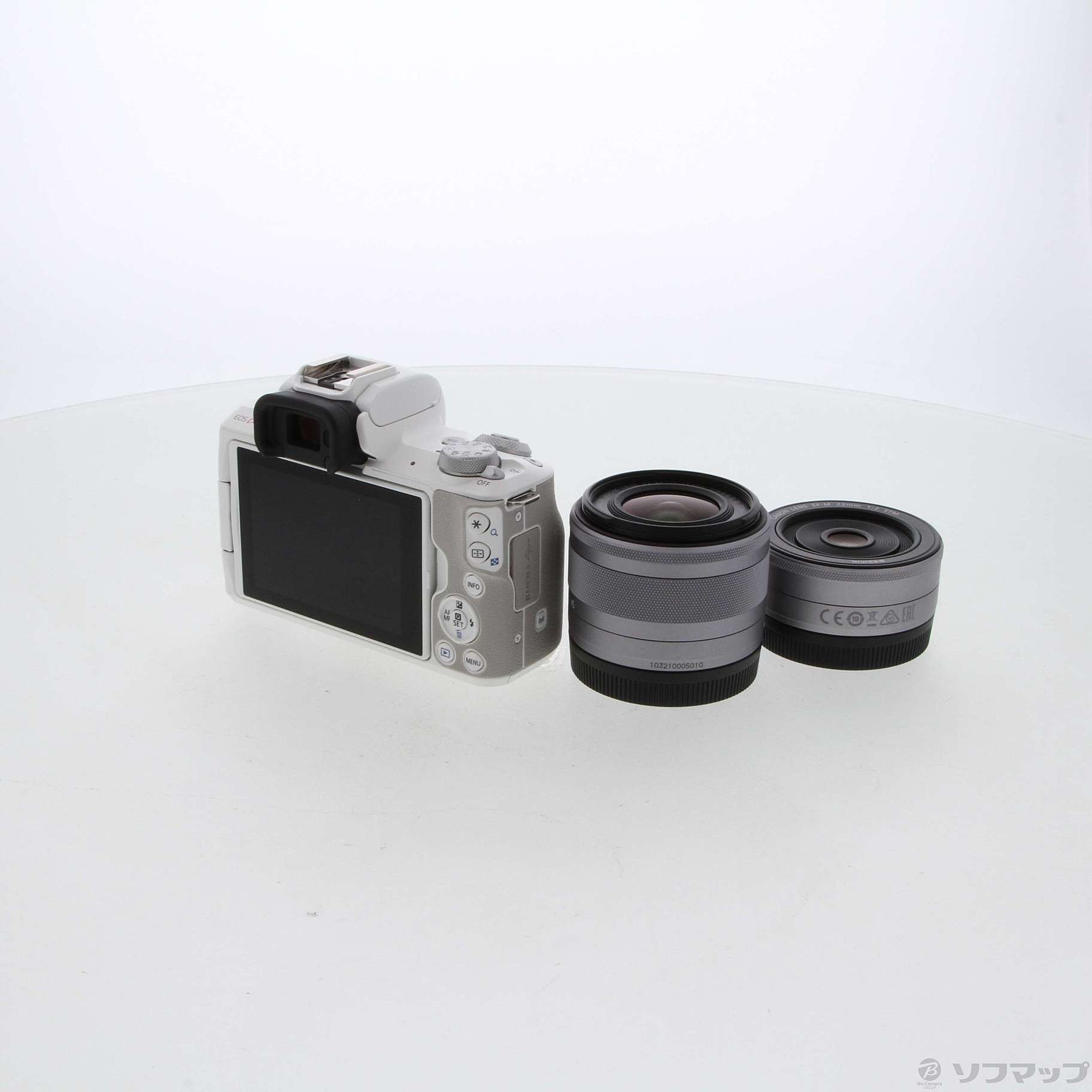 中古】EOS Kiss M2 ダブルレンズキット ホワイト [2133043908441