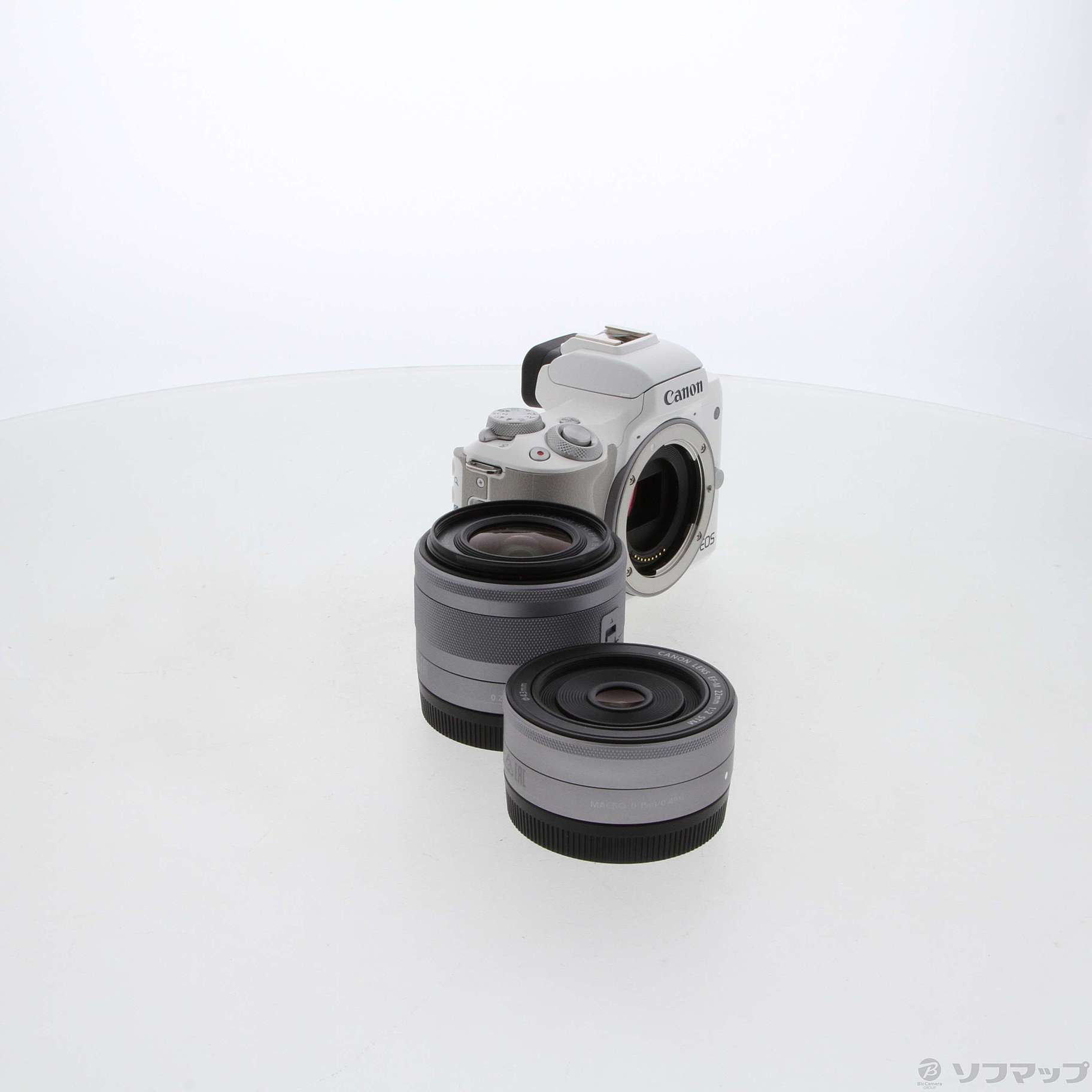 中古】EOS Kiss M2 ダブルレンズキット ホワイト [2133043908441