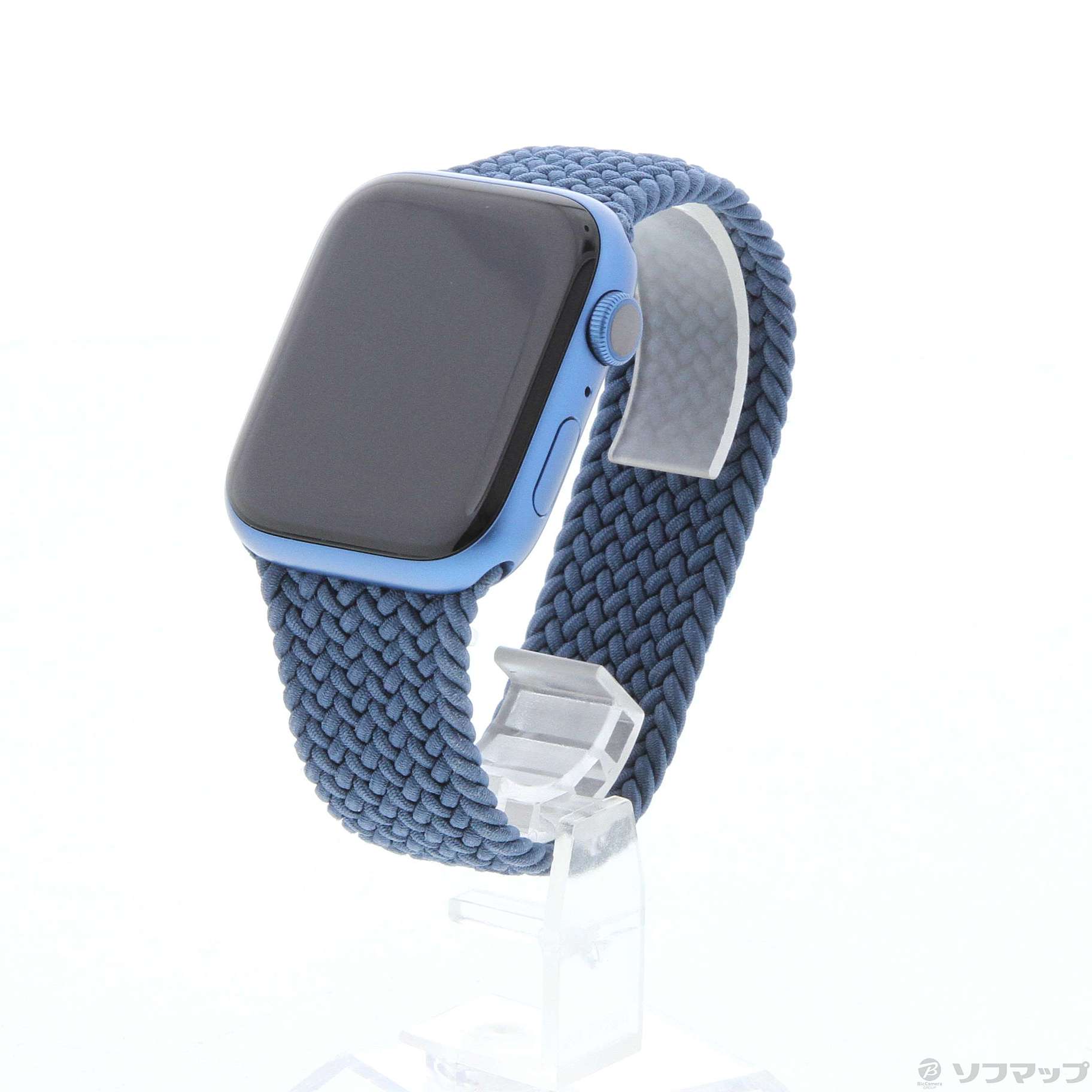 Apple Watch Series 7 GPS 45mm ブルーアルミニウムケース アビスブルーブレイデッドソロループ