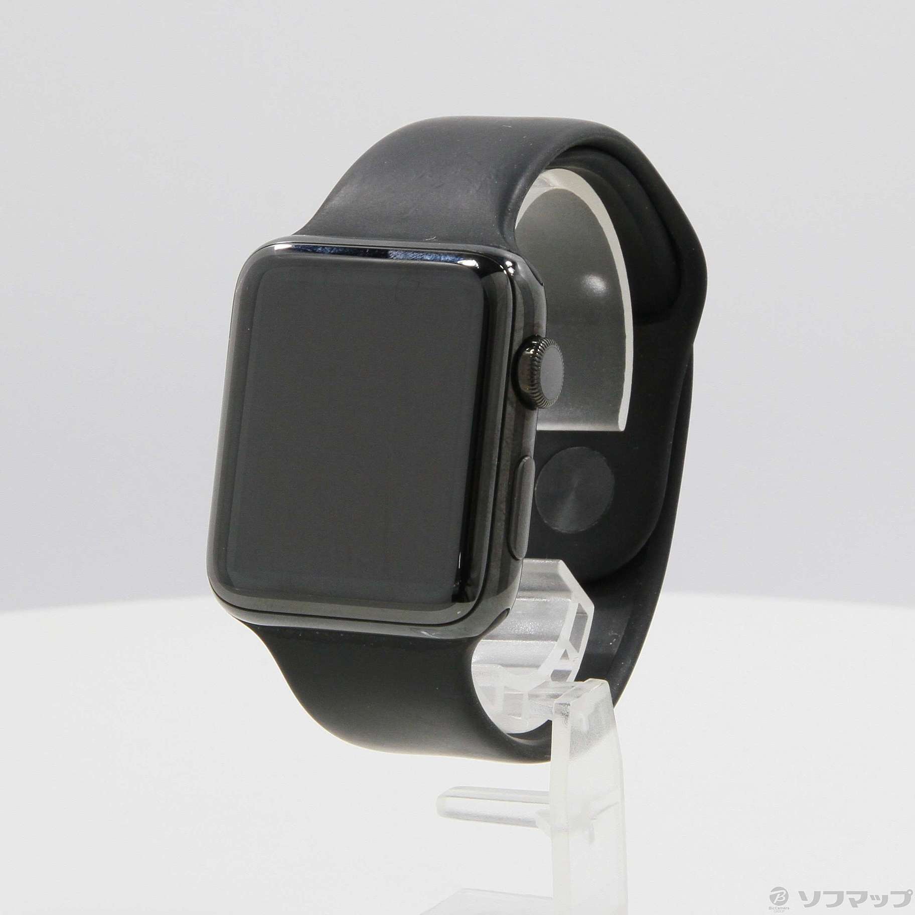 Apple Watch Series 2 42mm スペースブラックステンレススチールケース ブラックスポーツバンド