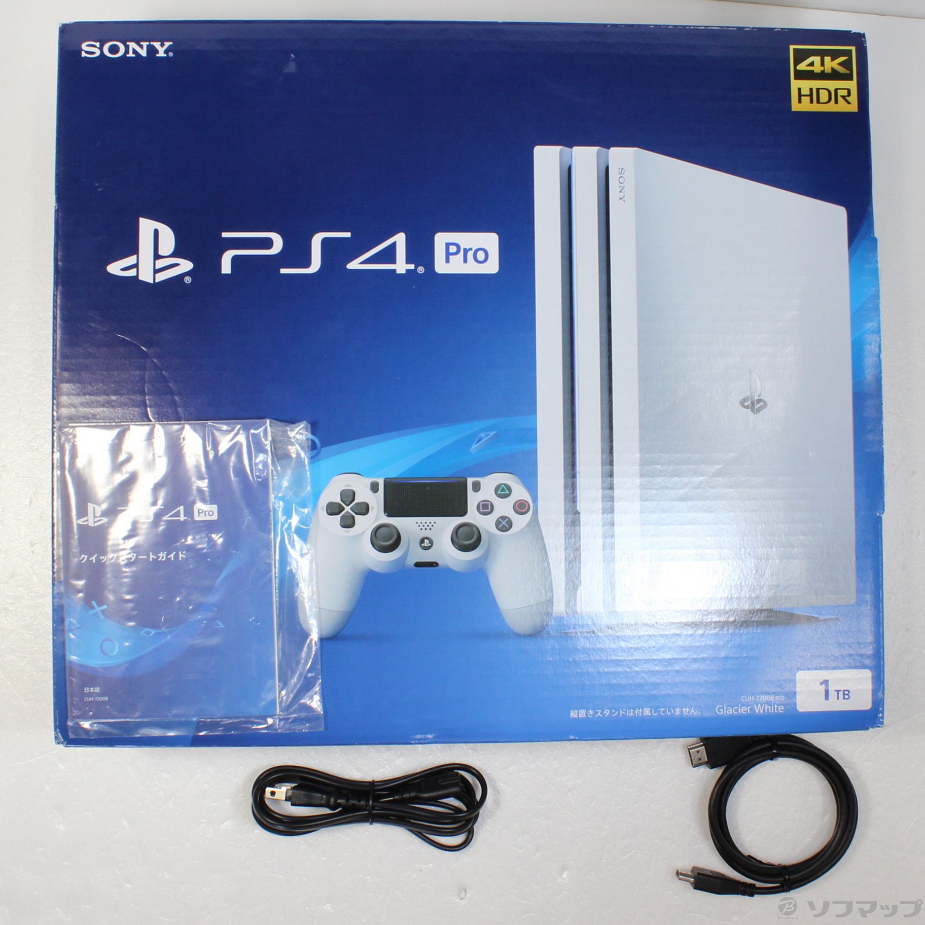 中古】PlayStation 4 Pro グレイシャー・ホワイト 1TB CUH-7200BB02