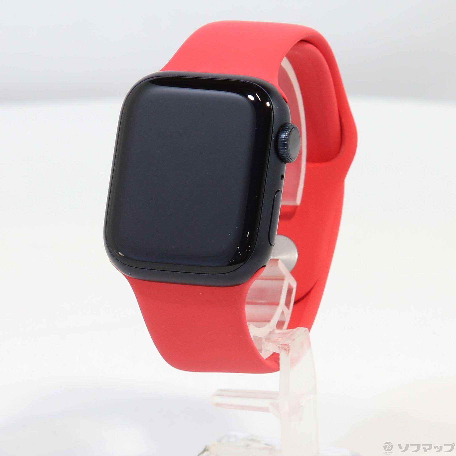 セール対象品 Apple Watch Series 8 GPS 41mm ミッドナイトアルミニウムケース レッドスポーツバンド