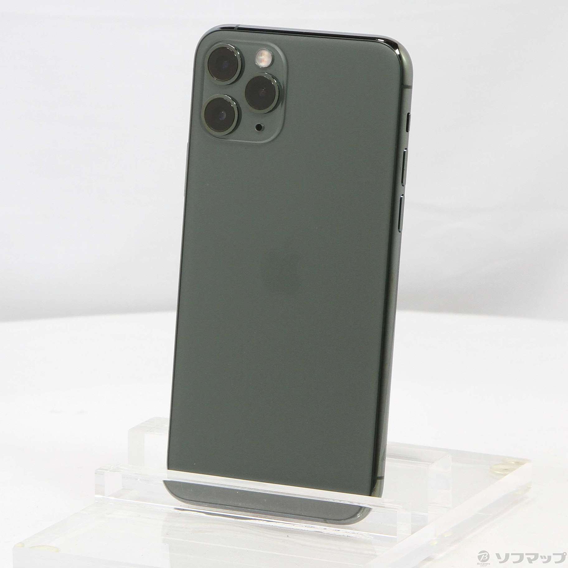 中古】iPhone11 Pro 64GB ミッドナイトグリーン MWC62J／A SoftBank