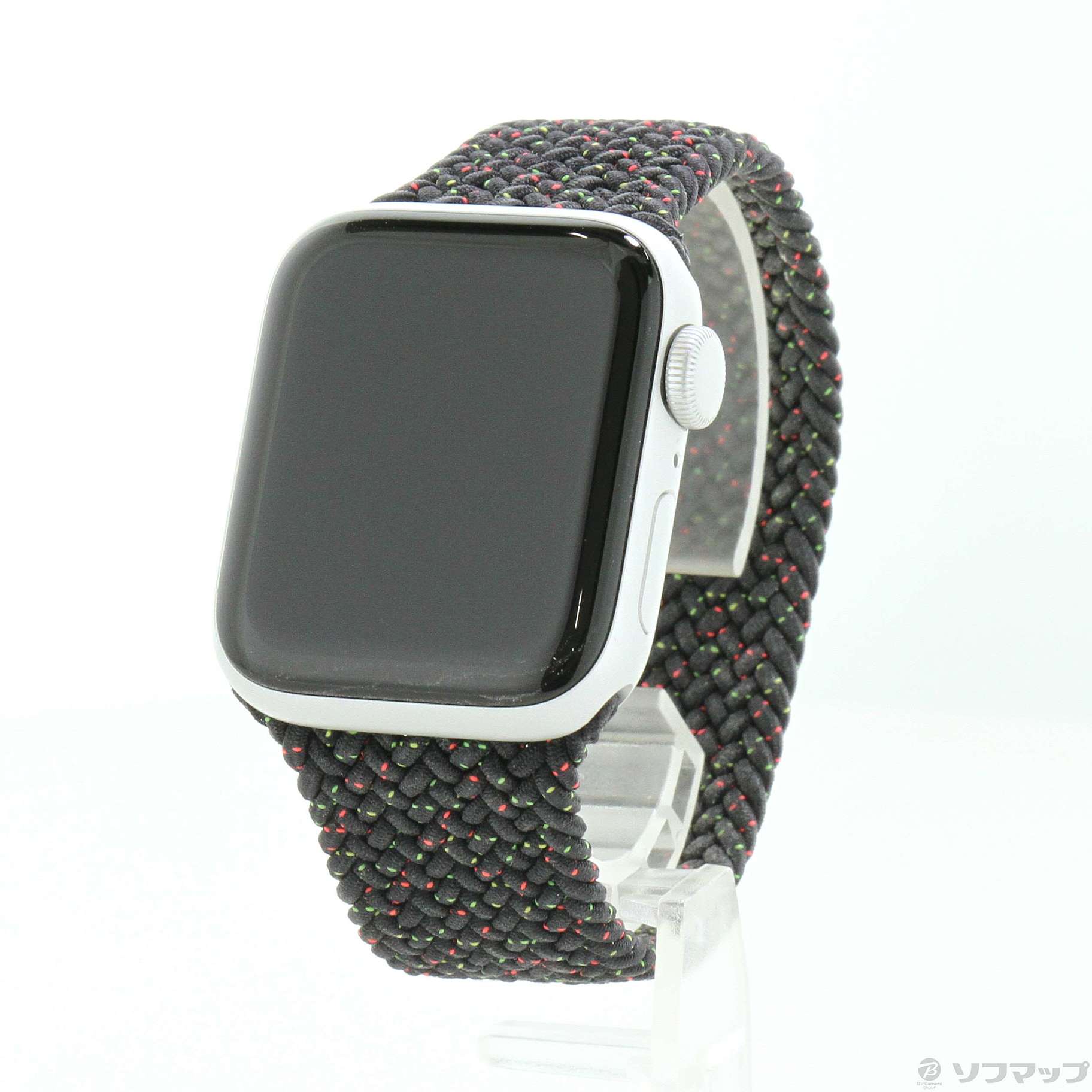 Apple Watch SE 第1世代 GPS 40mm シルバーアルミニウムケース Black Unityブレイデッドソロループ