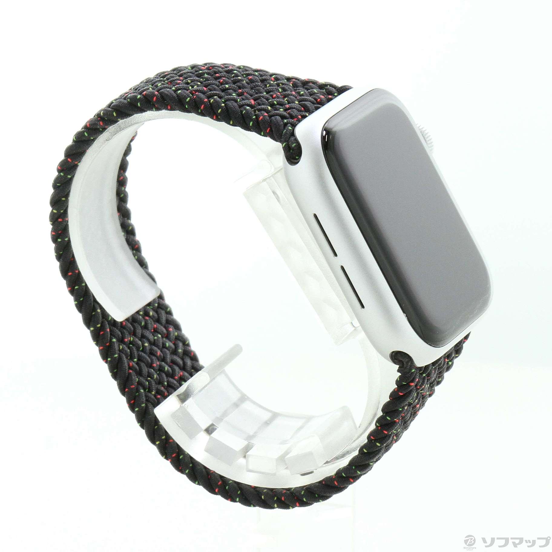 Apple Watch SE 第1世代 GPS 40mm シルバーアルミニウムケース Black Unityブレイデッドソロループ