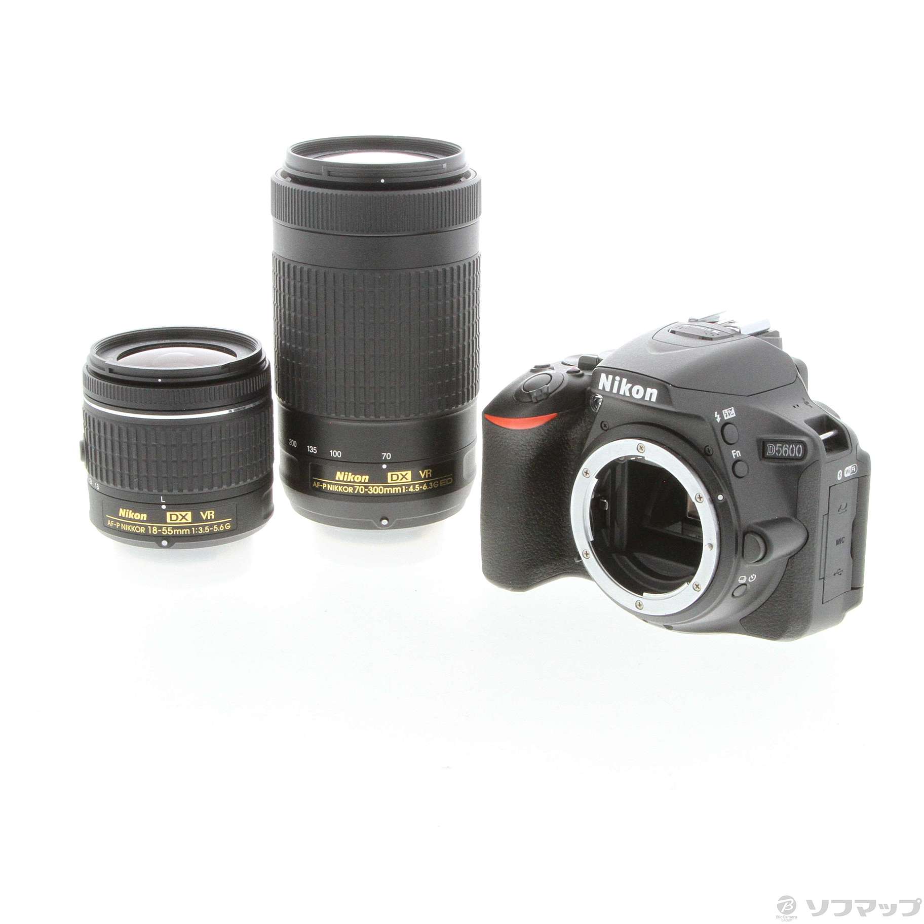 中古】NIKON D5600 ダブルズームキット ブラック [2133044100059