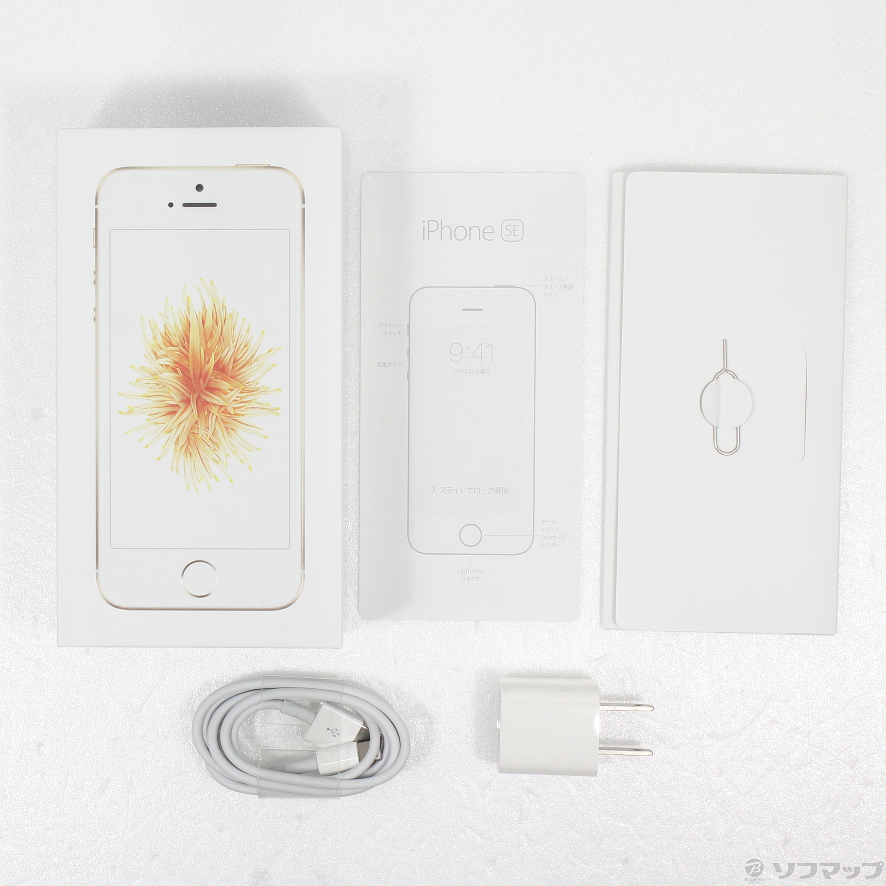 中古】iPhone SE 16GB ゴールド MLXM2J／A SIMフリー [2133044126936