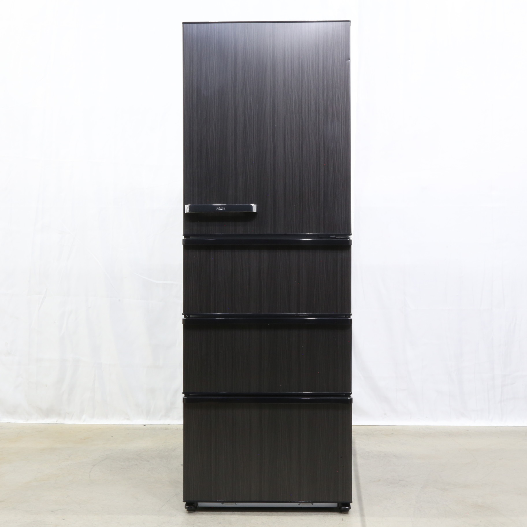 中古】〔展示品〕 冷蔵庫 ウッドブラック AQR-V37N-K ［4ドア ／右開き 