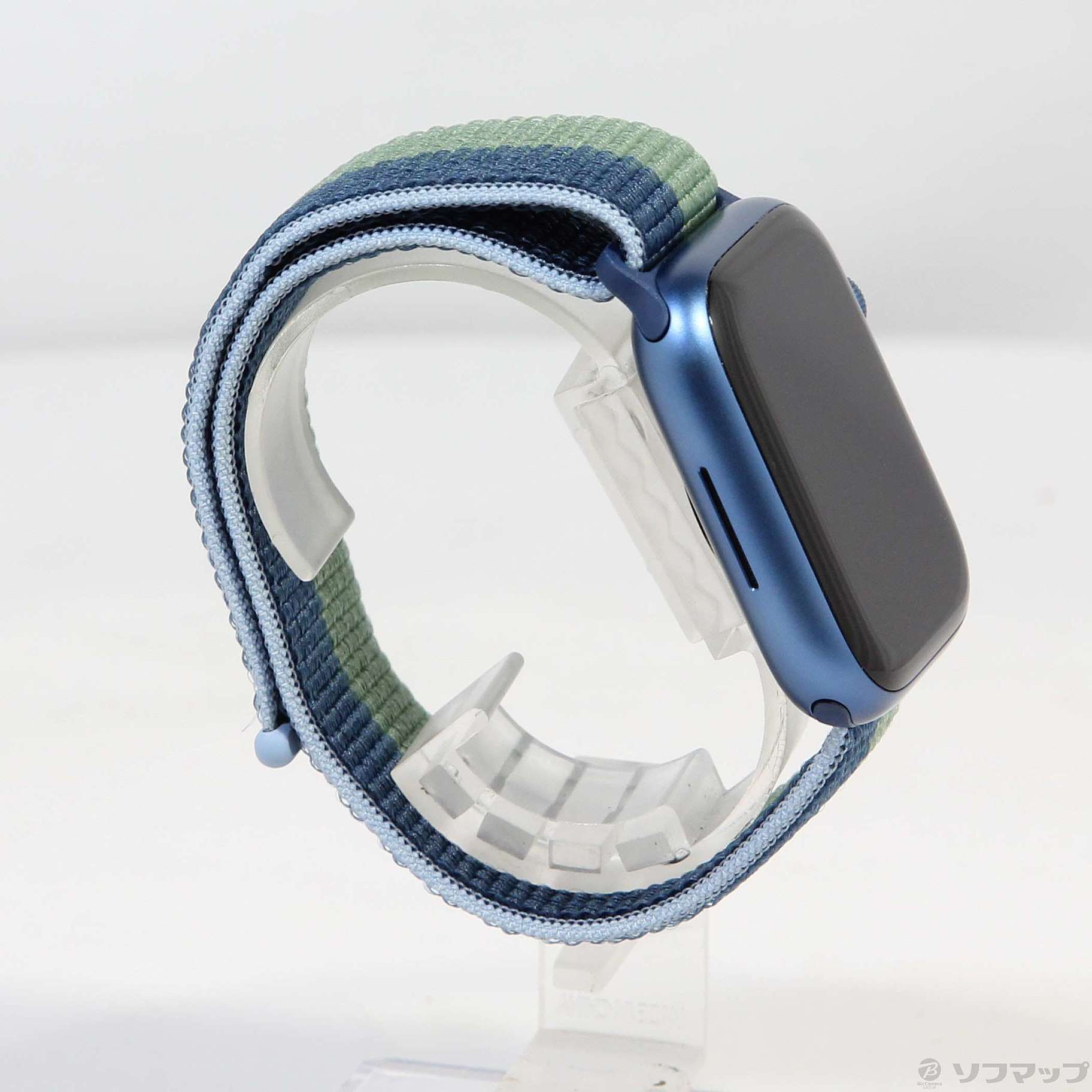 Apple Watch 45mm アビスブルー モスグリーン スポーツループ