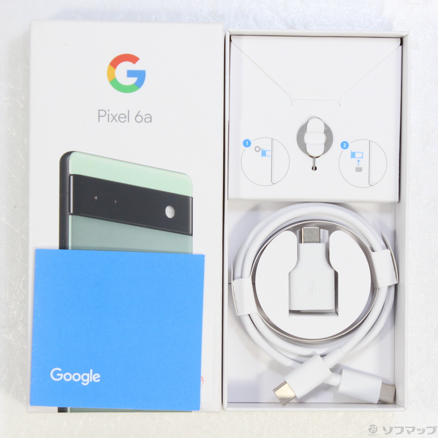 中古】Google Pixel 6a 128GB セージ GB17L auロック解除SIMフリー