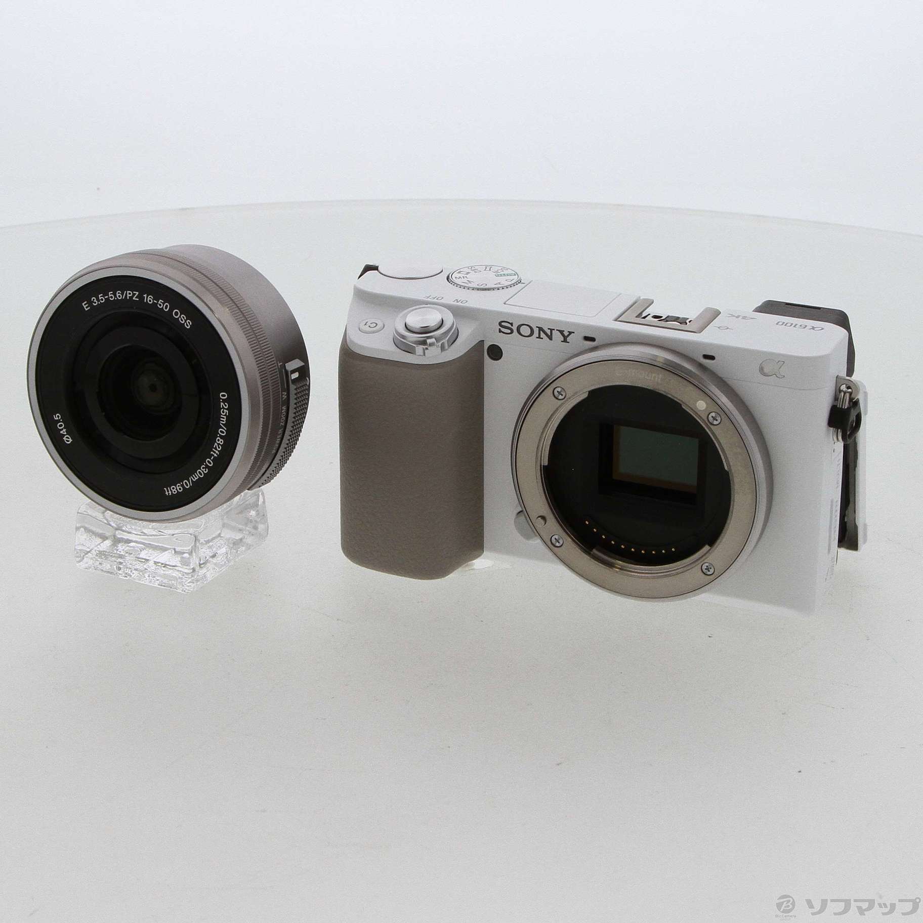 中古】α6100 ILCE-6100L パワーズームレンズキット ホワイト