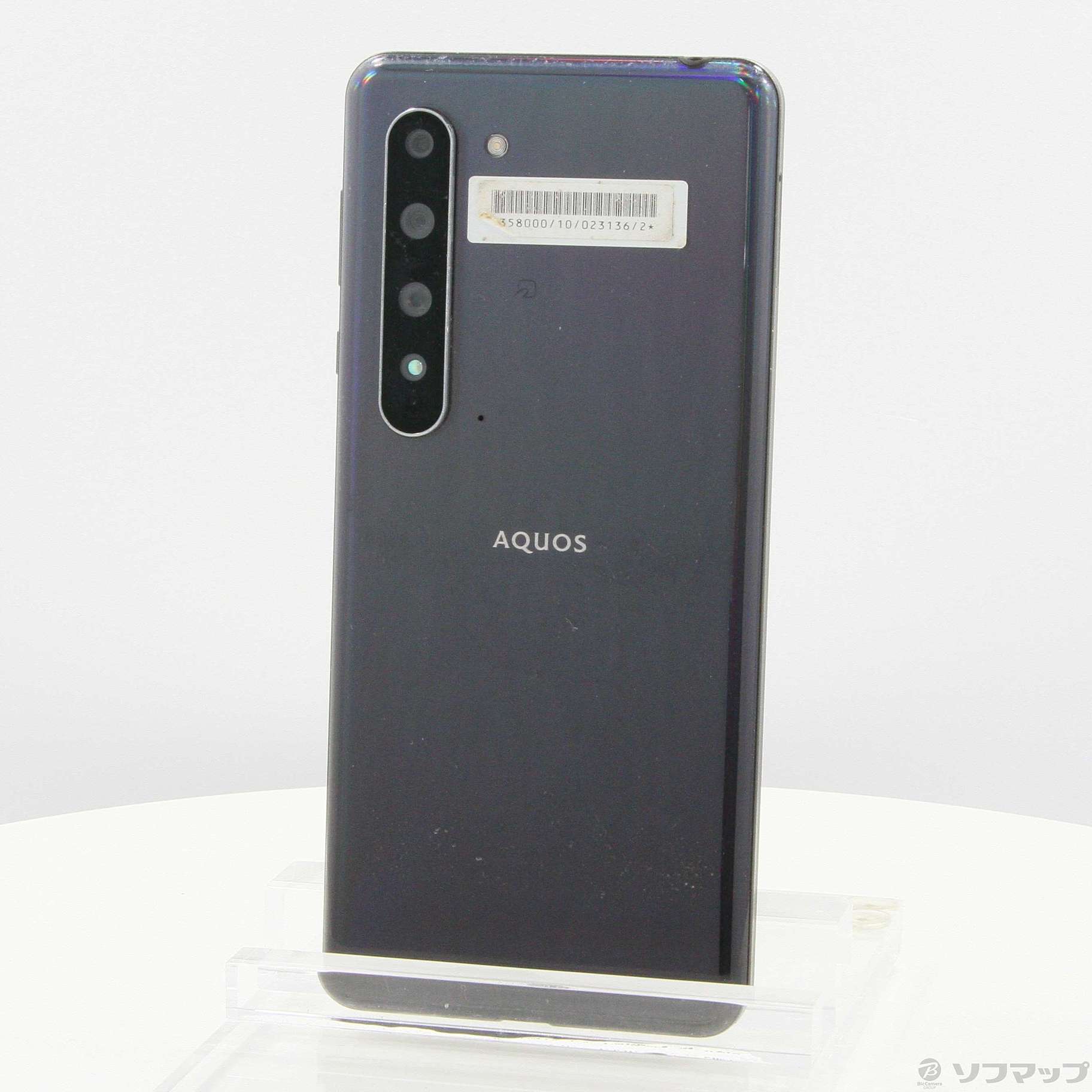 中古】AQUOS R5G 256GB ブラックレイ 908SH SoftBankロック解除