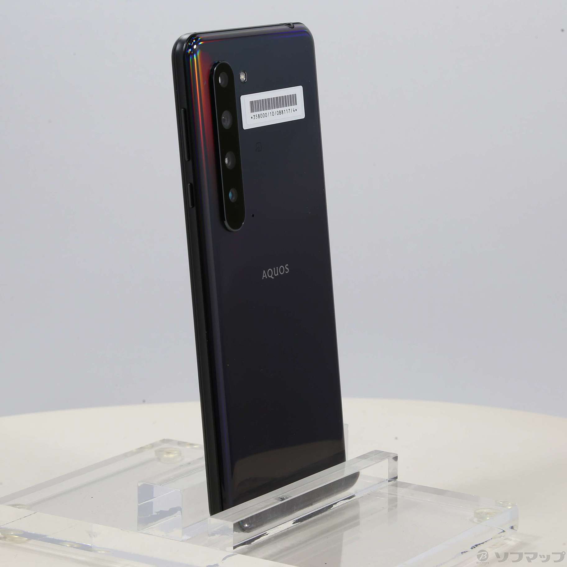 中古】AQUOS R5G 256GB ブラックレイ 908SH SoftBankロック解除SIM