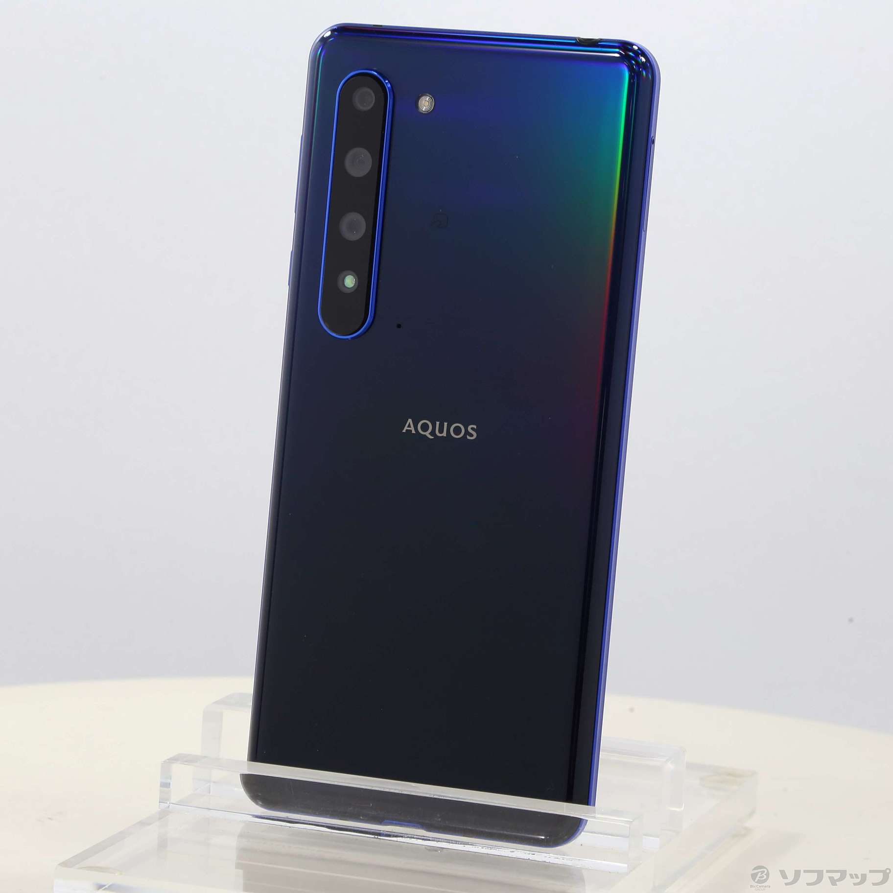 中古】AQUOS R5G 256GB アースブルー 908SH SoftBankロック解除SIM