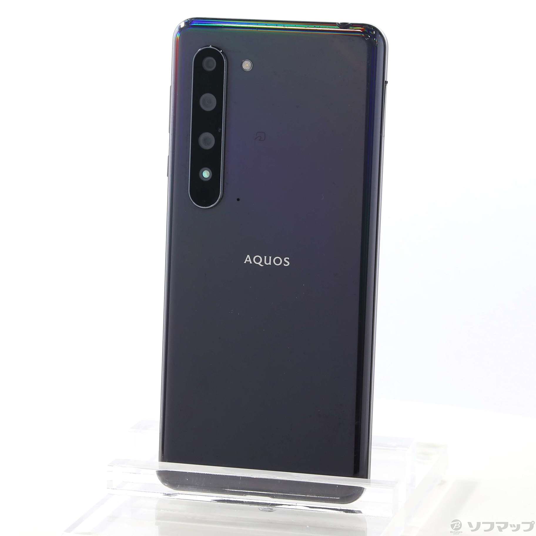 中古】AQUOS R5G 256GB ブラックレイ 908SH SoftBankロック解除SIM 