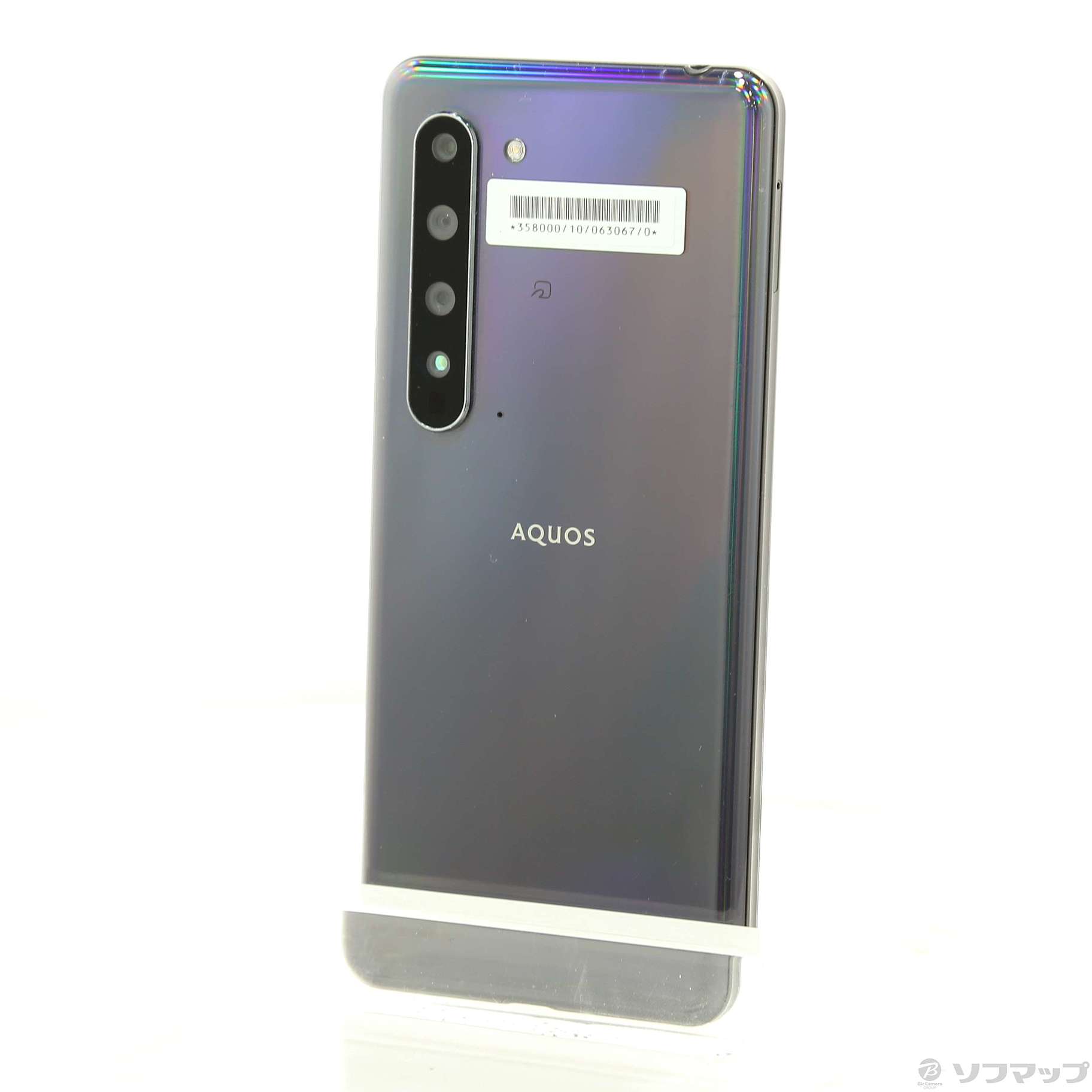 中古】AQUOS R5G 256GB ブラックレイ 908SH SoftBankロック解除SIM