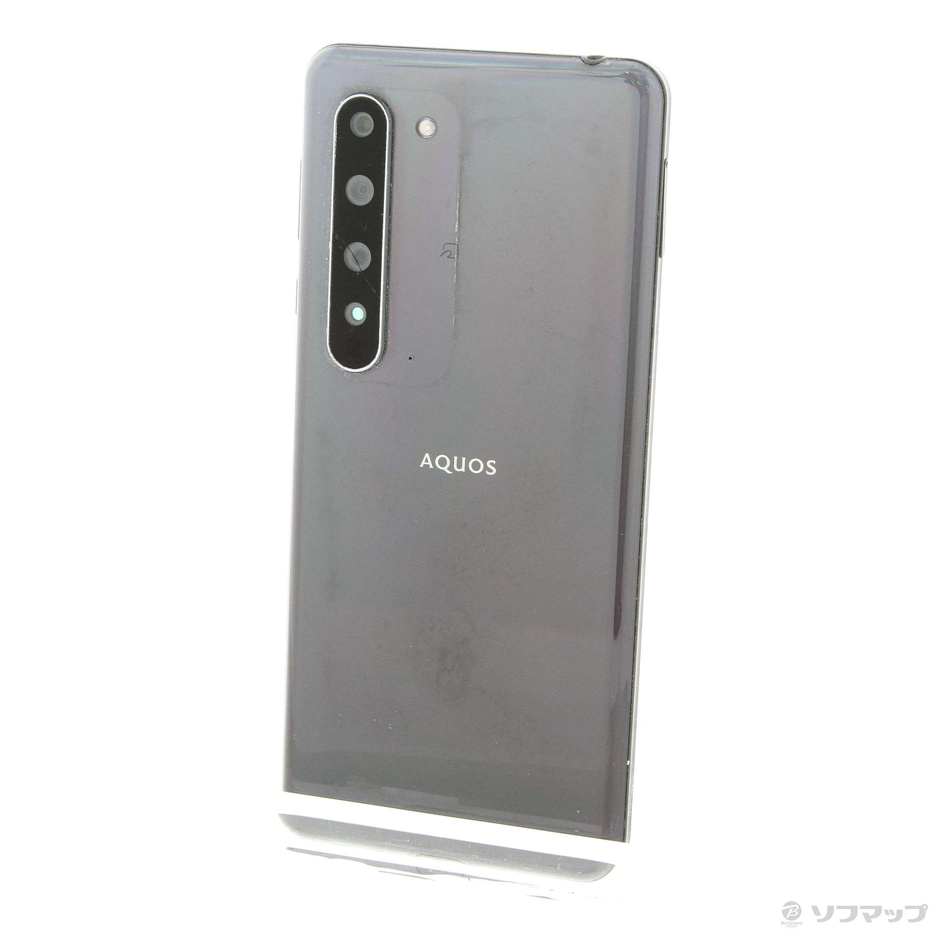 中古】AQUOS R5G 256GB ブラックレイ 908SH SoftBankロック解除SIM