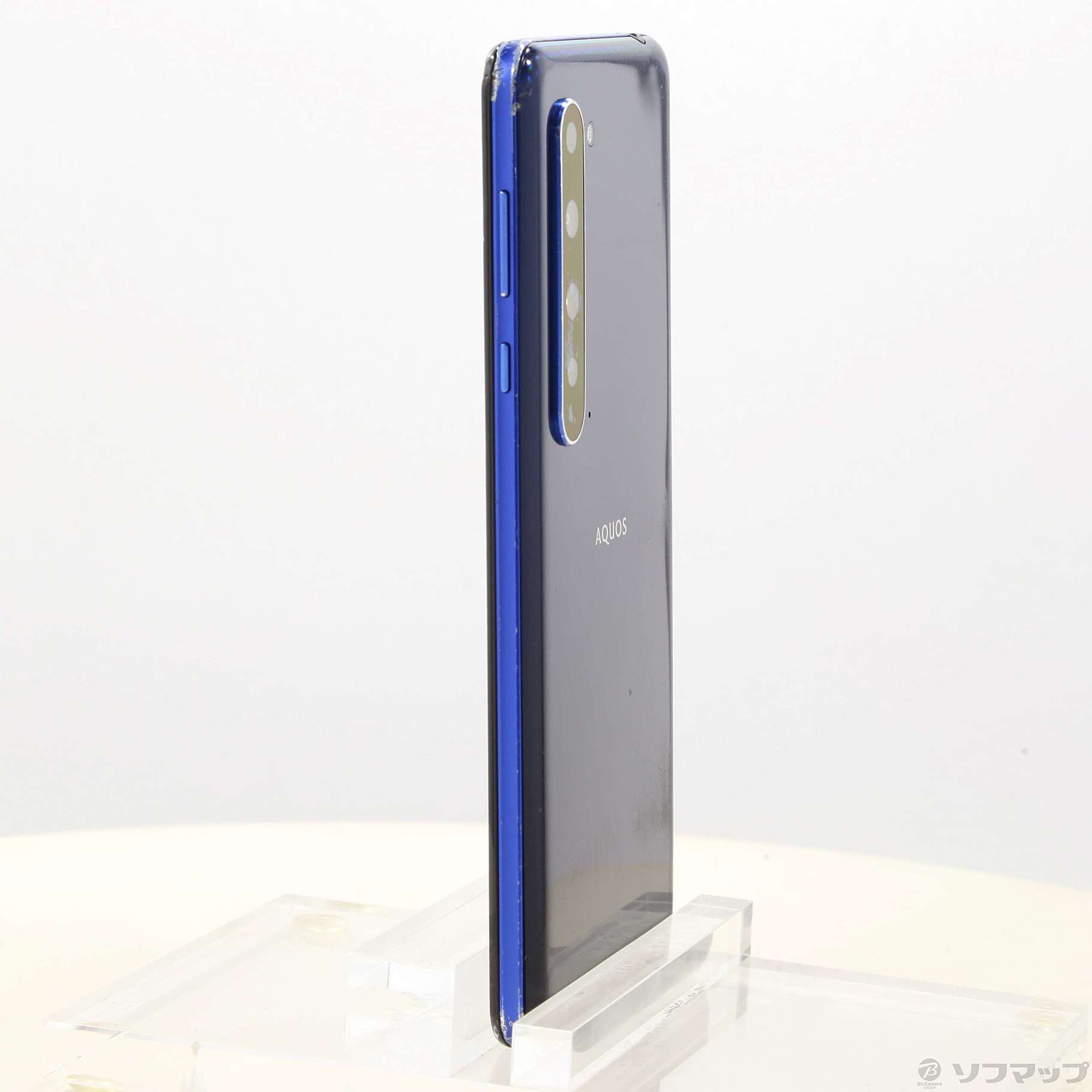 中古】AQUOS R5G 256GB アースブルー 908SH SoftBankロック解除SIM