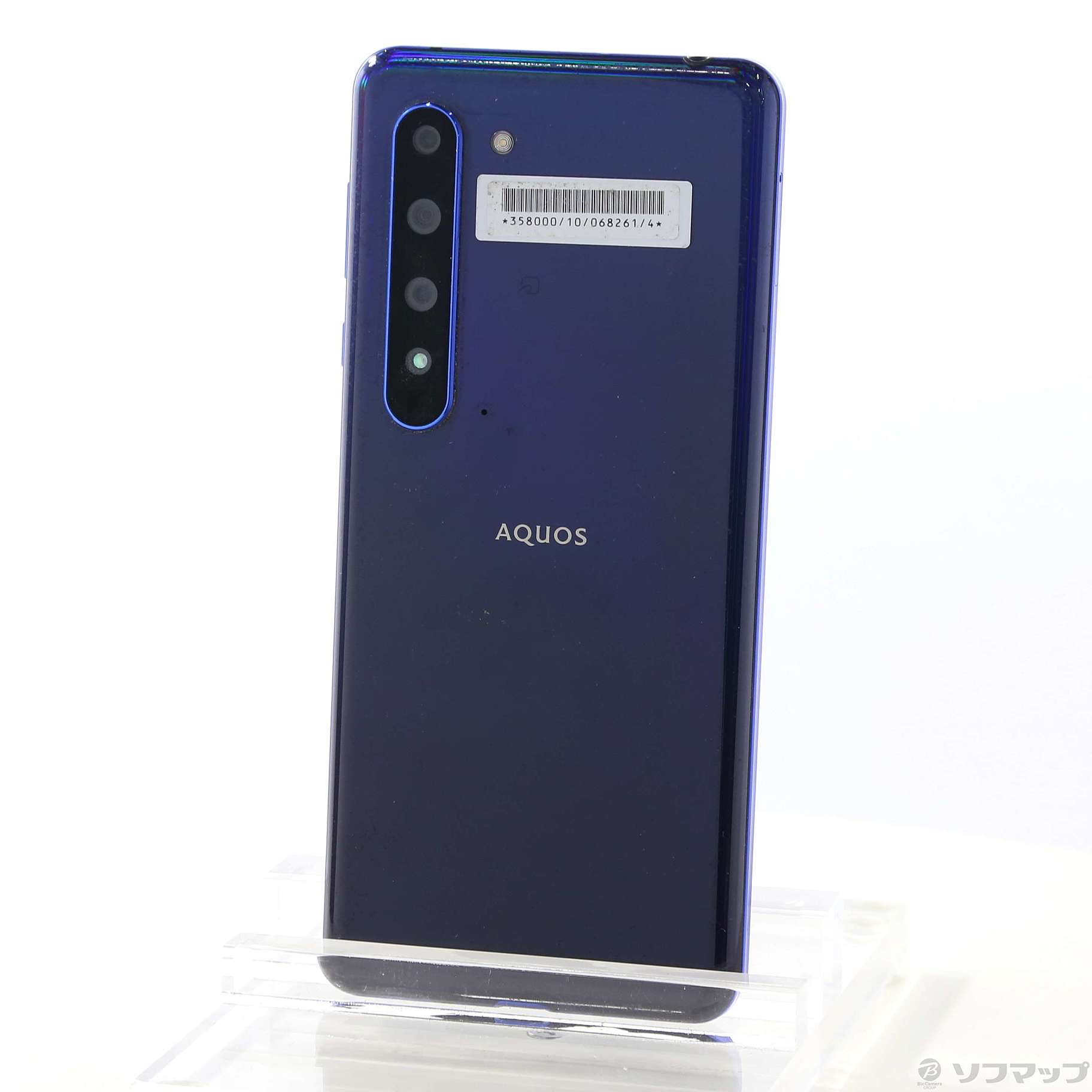 中古】AQUOS R5G 256GB アースブルー 908SH SoftBankロック解除SIM