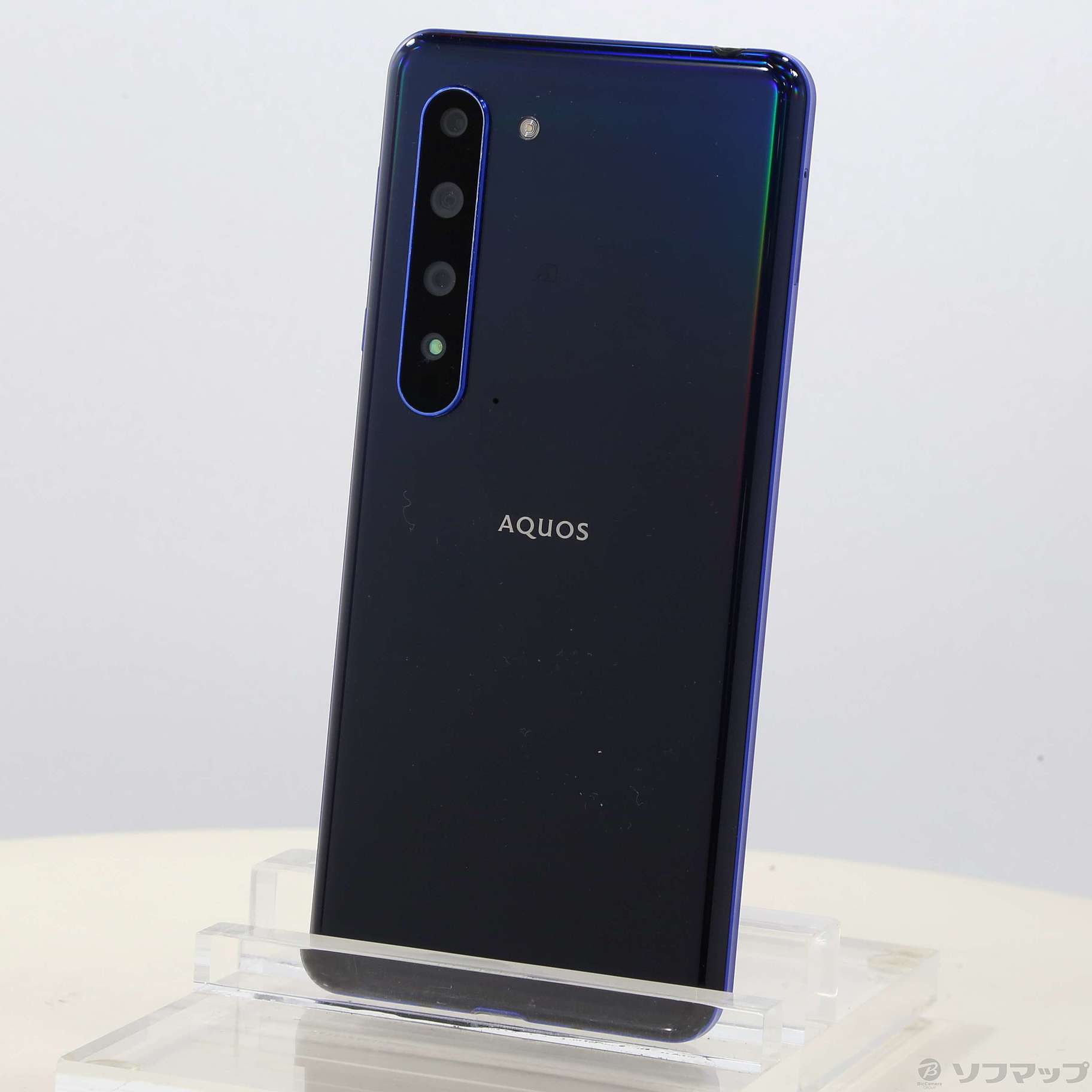 中古】AQUOS R5G 256GB アースブルー 908SH SoftBankロック解除SIM