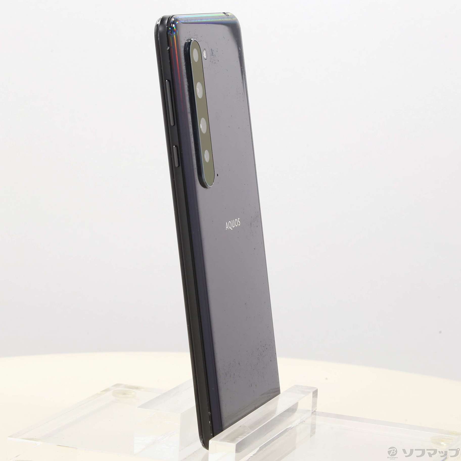 中古】AQUOS R5G 256GB ブラックレイ 908SH SoftBankロック解除SIM