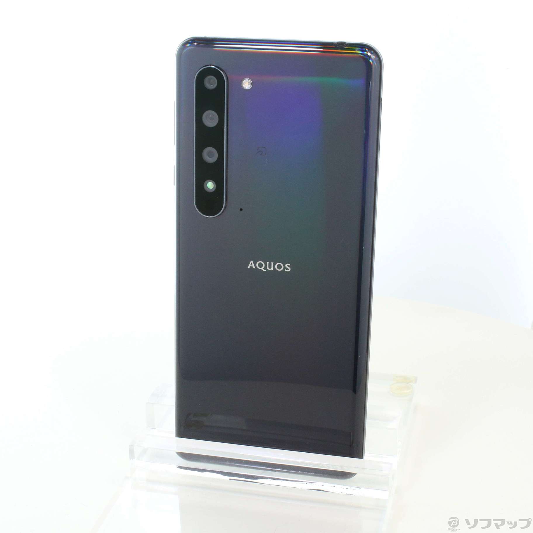 中古】AQUOS R5G 256GB ブラックレイ 908SH SoftBankロック解除SIM