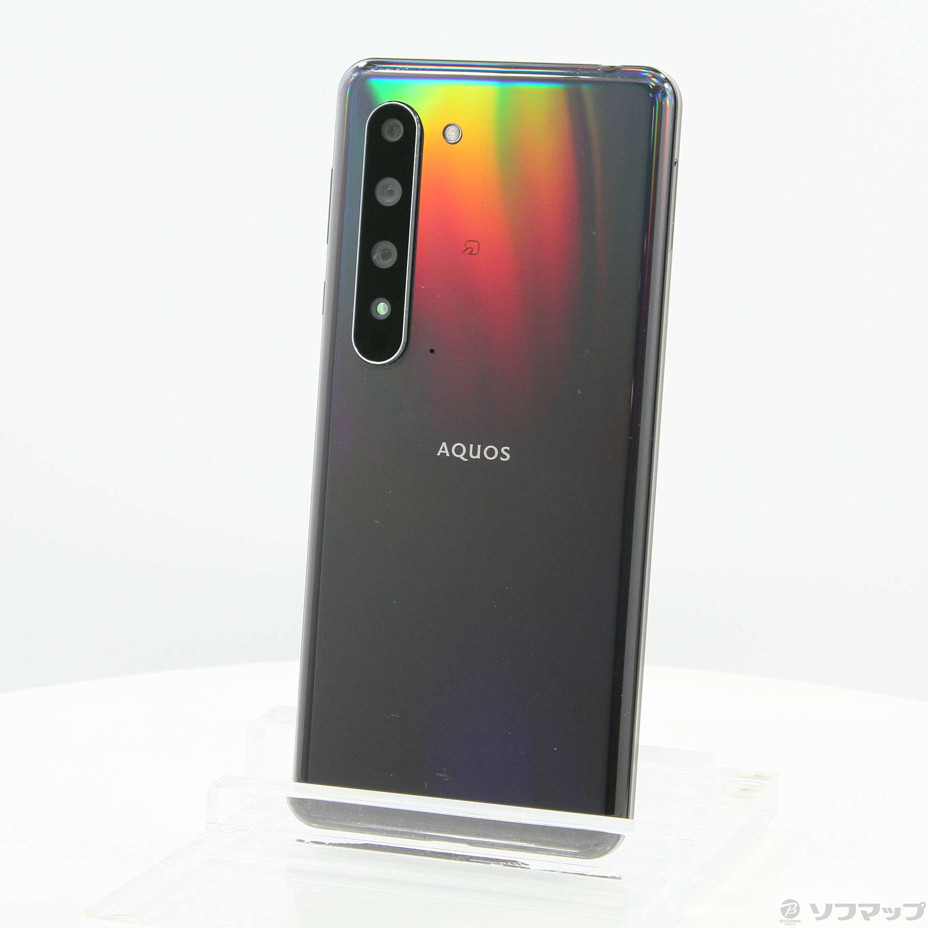 中古】AQUOS R5G 256GB ブラックレイ 908SH SoftBankロック解除SIM