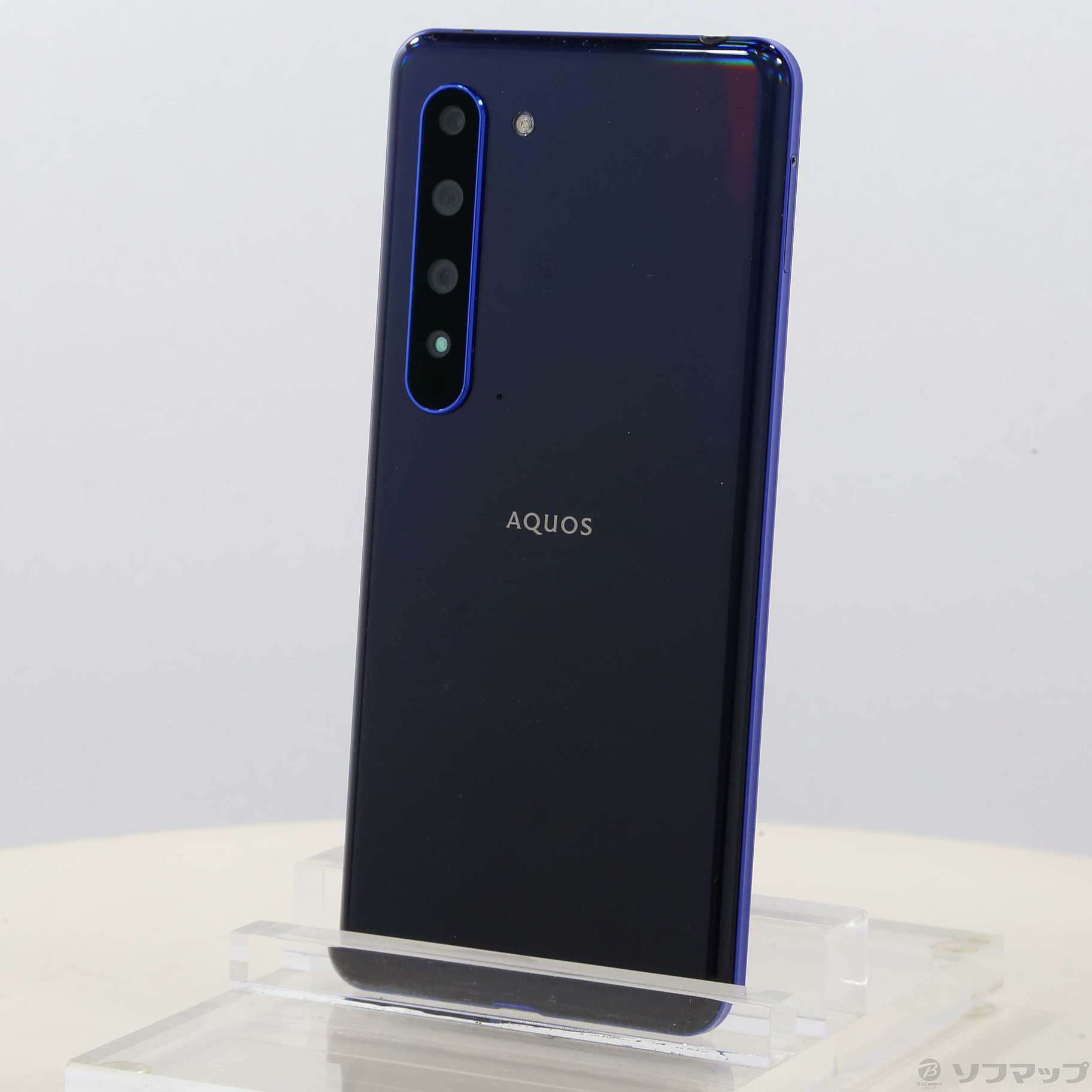 中古】AQUOS R5G 256GB アースブルー 908SH SoftBankロック解除SIM