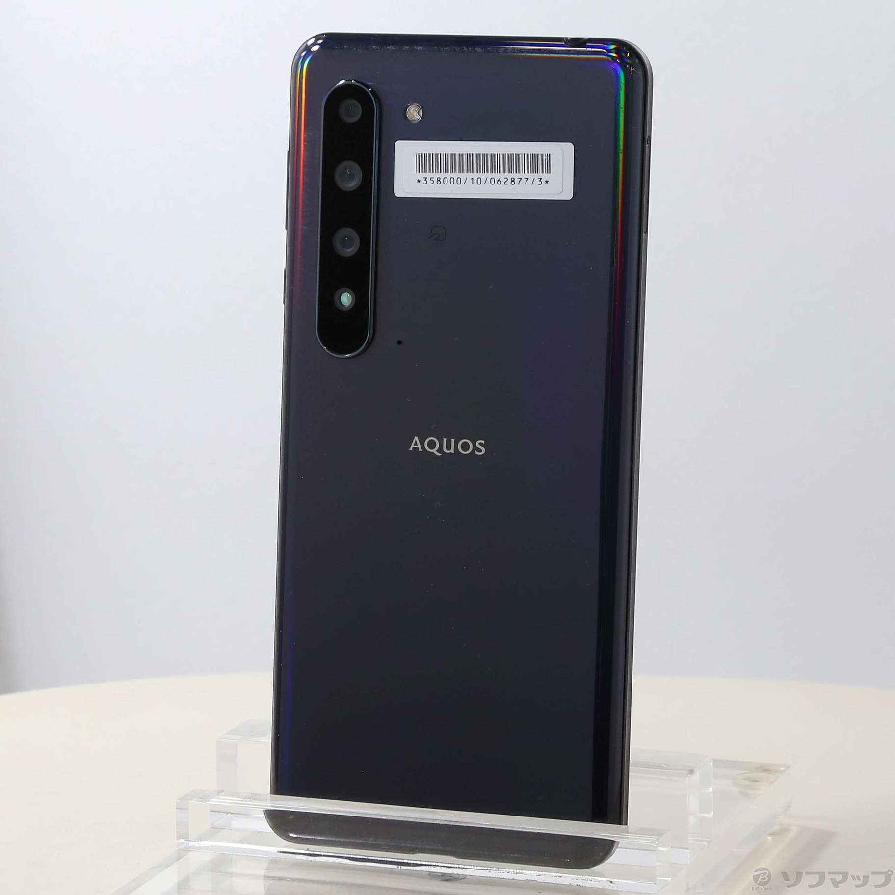 中古】AQUOS R5G 256GB ブラックレイ 908SH SoftBankロック解除SIM