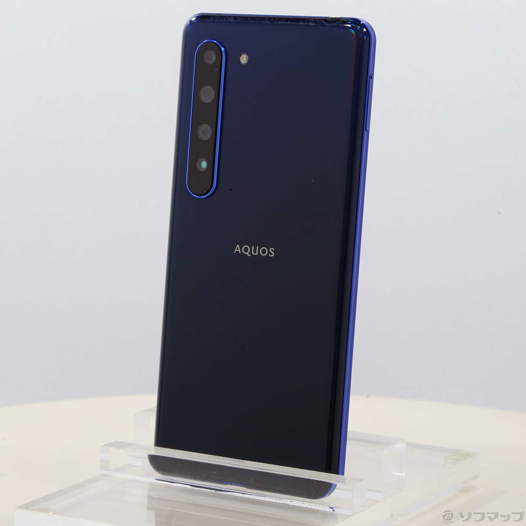 中古】AQUOS R5G 256GB アースブルー 908SH SoftBankロック解除SIM