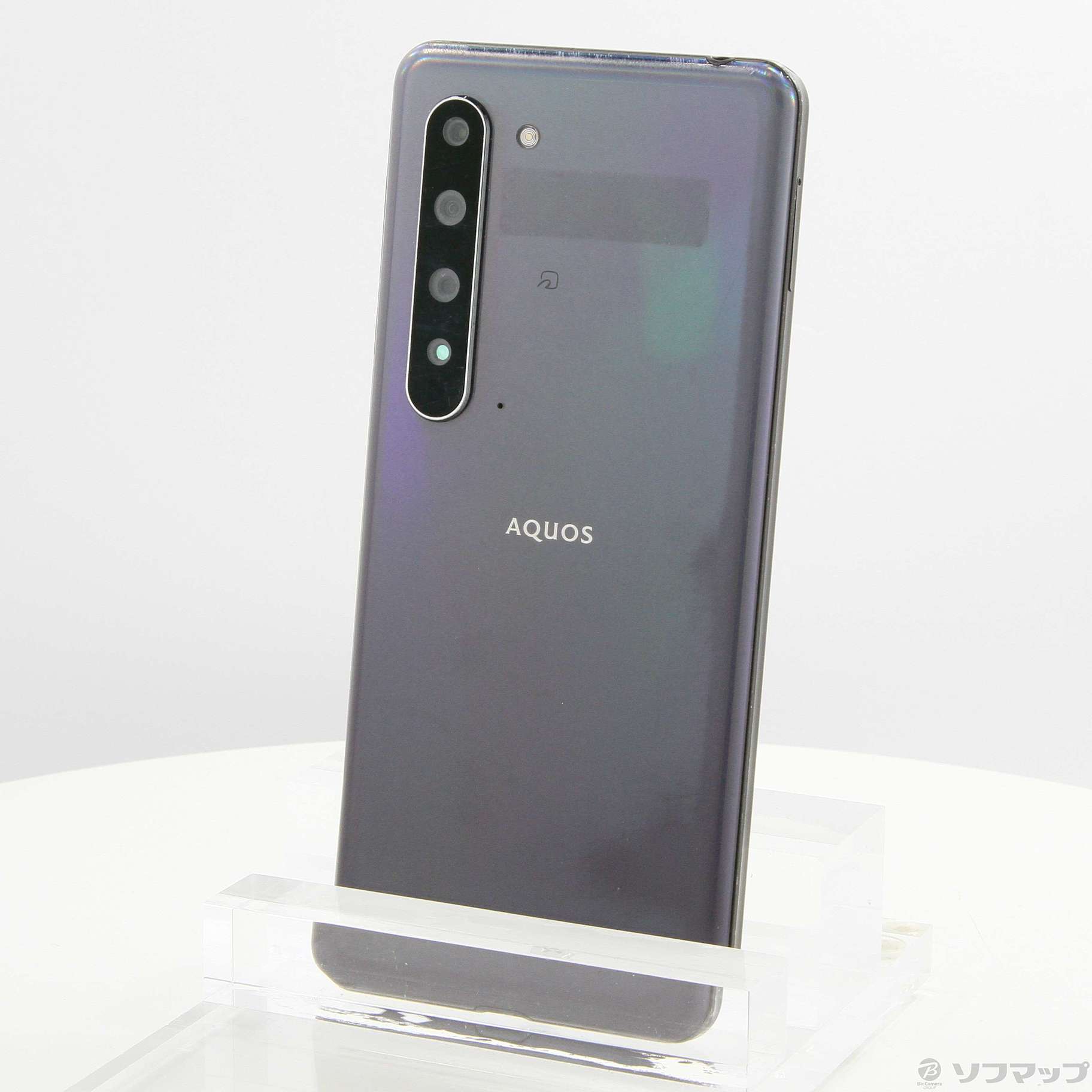 中古】AQUOS R5G 256GB ブラックレイ 908SH SoftBankロック解除SIM