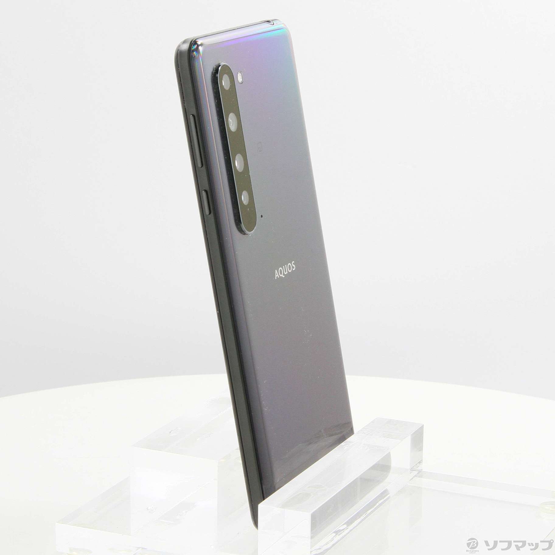 中古】AQUOS R5G 256GB ブラックレイ 908SH SoftBankロック解除SIM