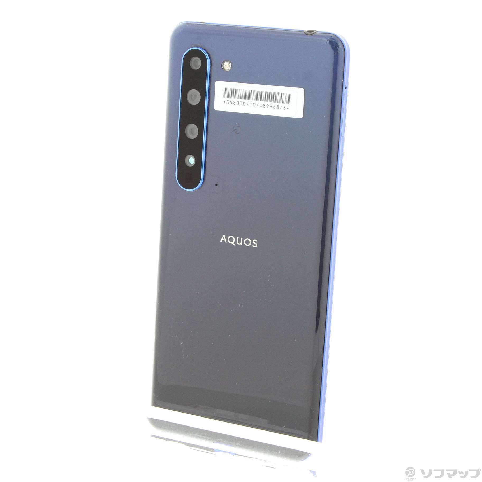 中古】AQUOS R5G 256GB アースブルー 908SH SoftBankロック解除SIM