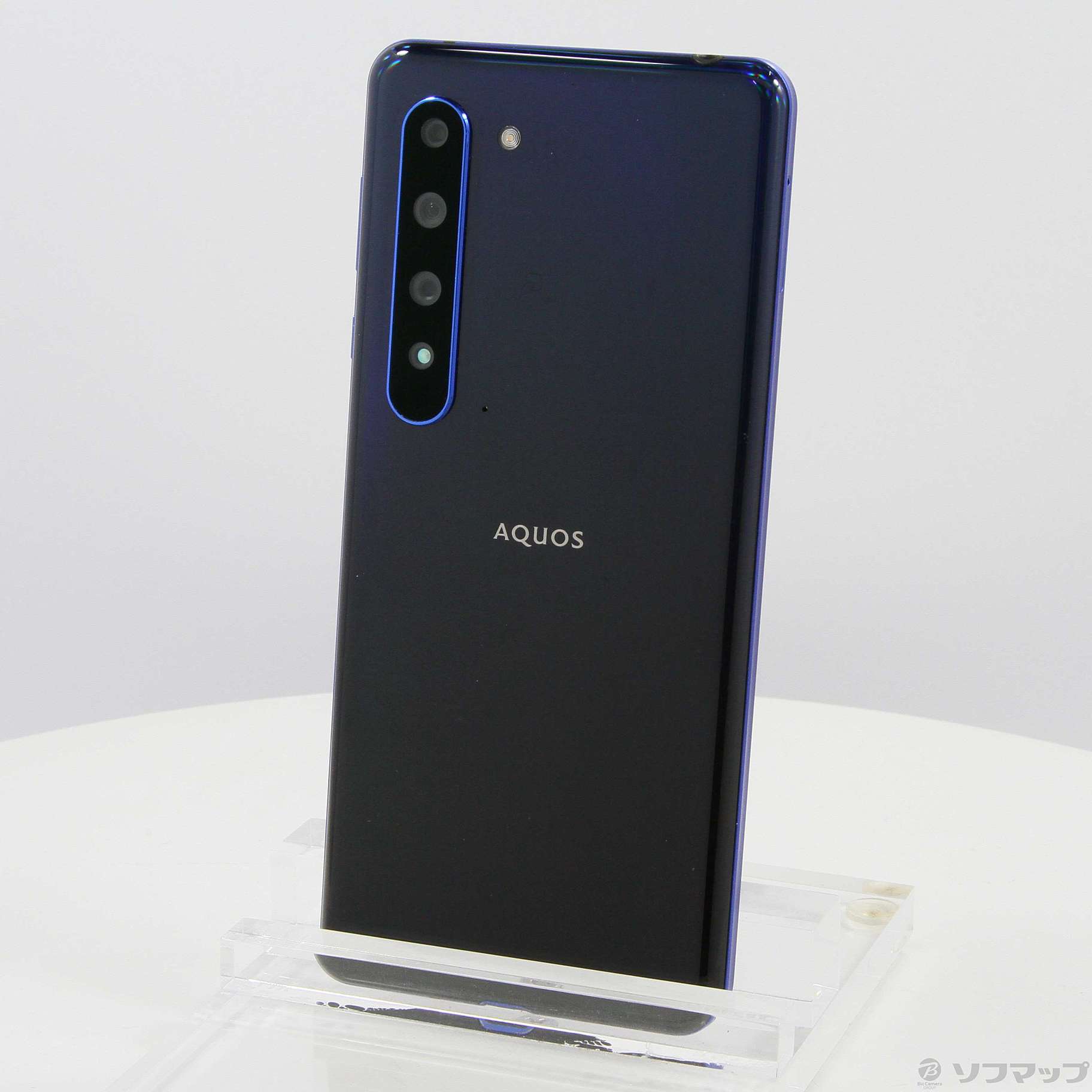 中古】AQUOS R5G 256GB アースブルー 908SH SoftBankロック解除SIM