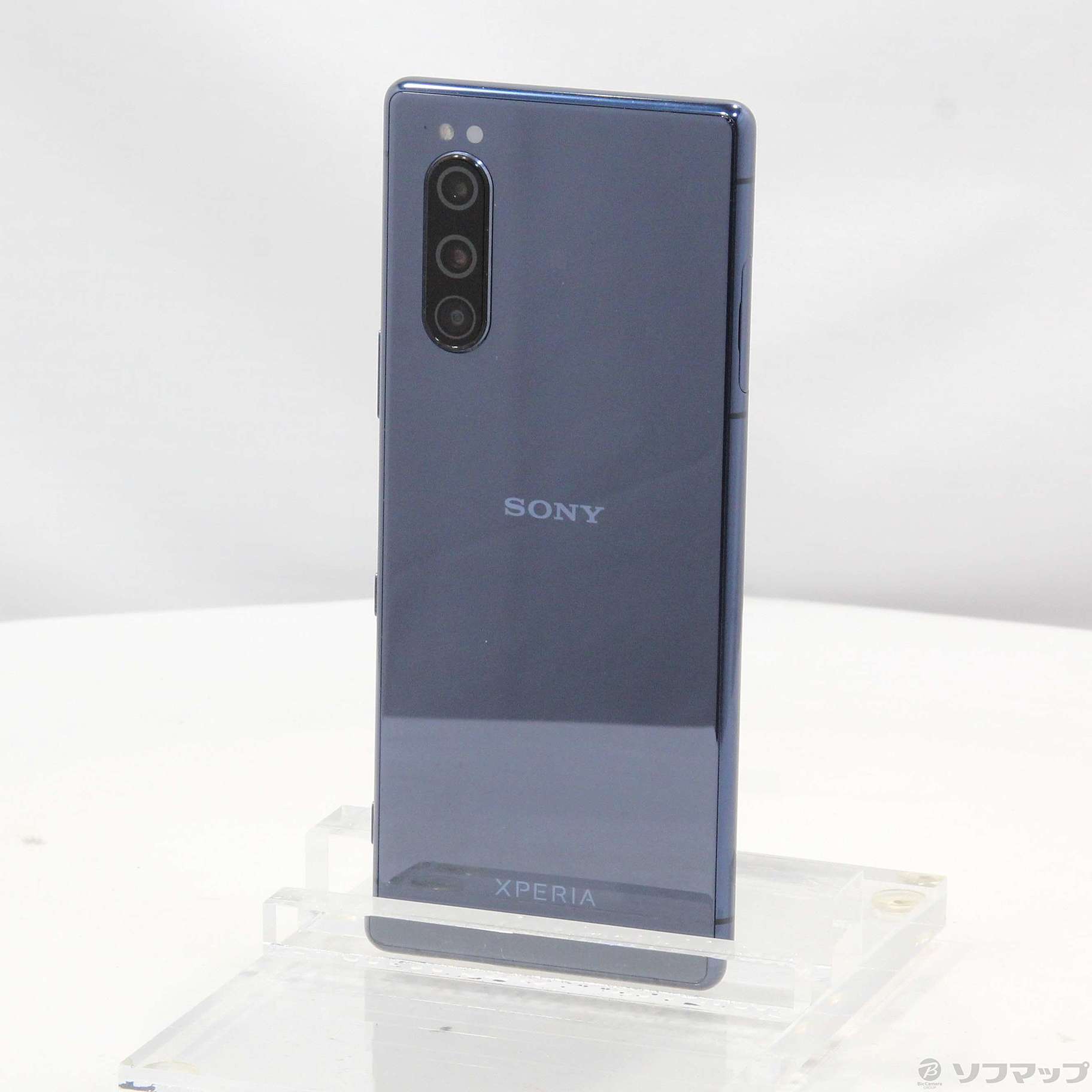 送料無料・名入れ彫刻 Xperia 5 ブルー 64 GB Softbank