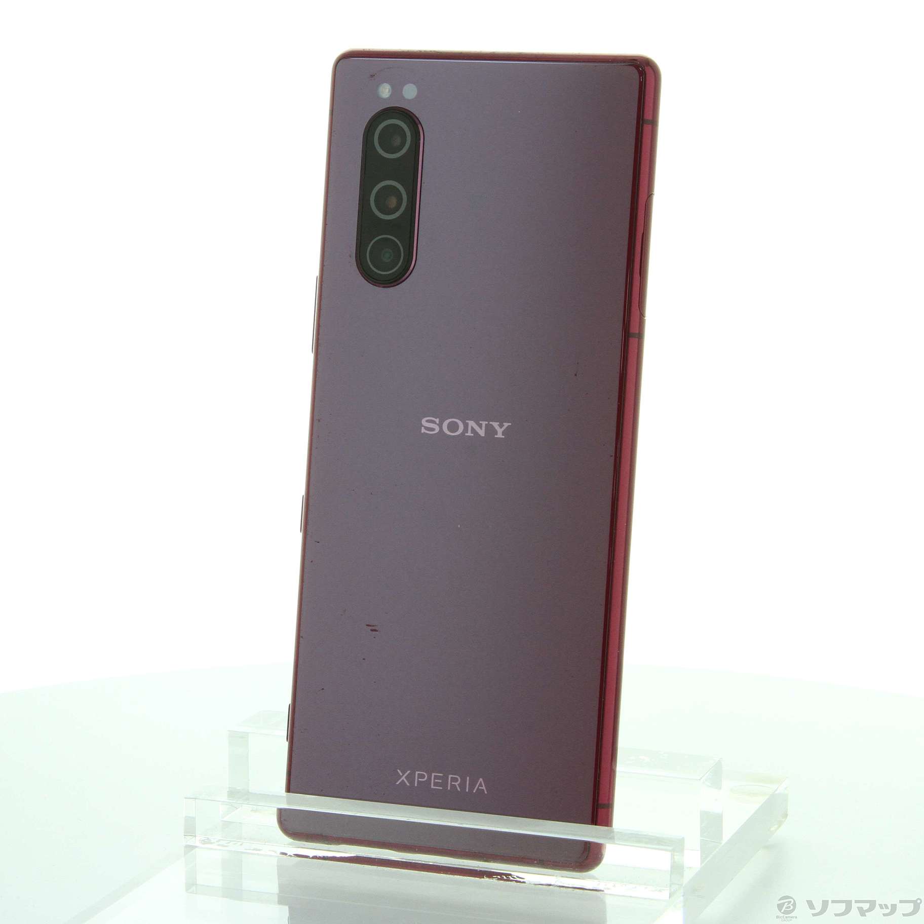 中古】Xperia 5 64GB レッド 901SO SoftBankロック解除SIMフリー