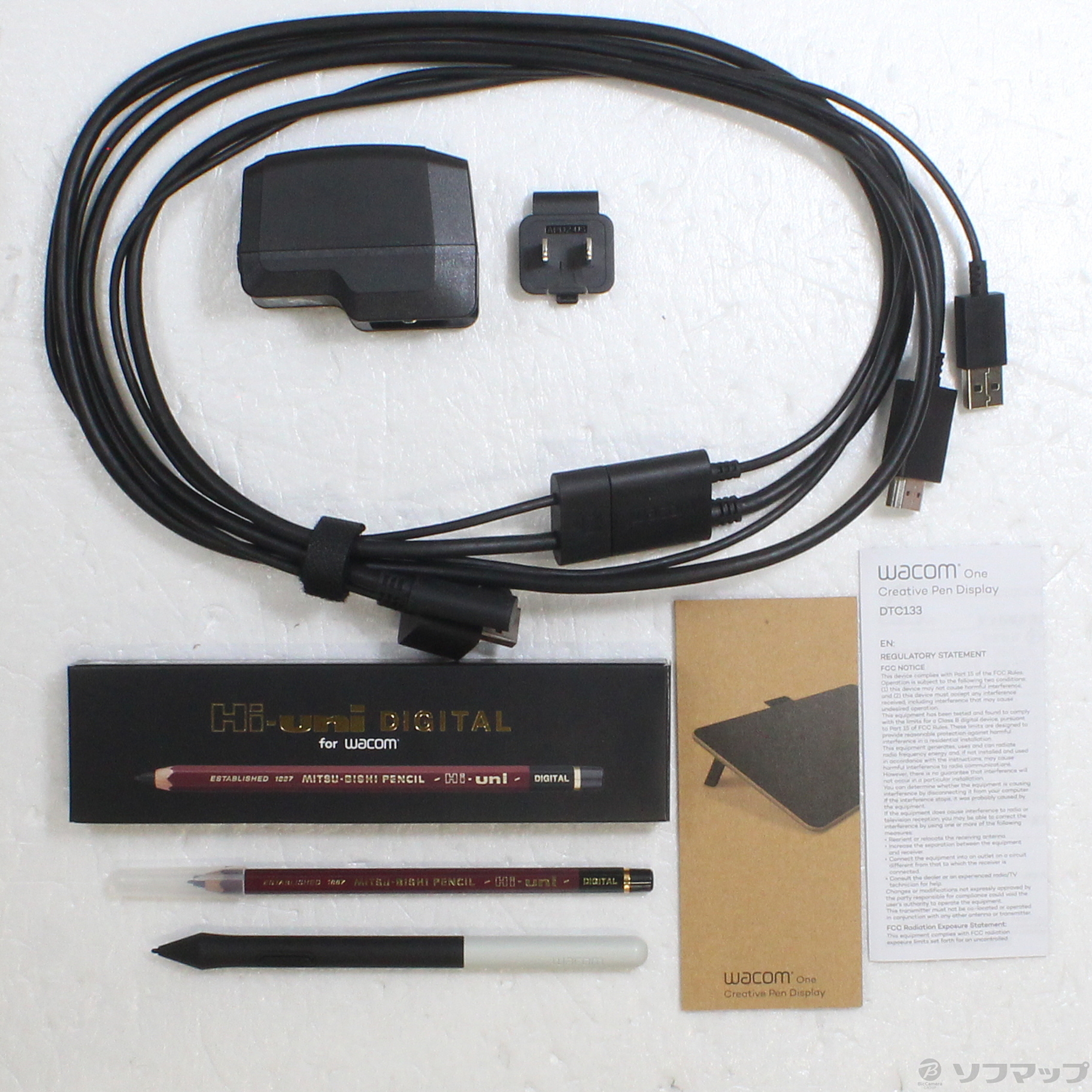 Wacom One (DTC133) 専用接続ケーブル& 専用ACアダプタセット