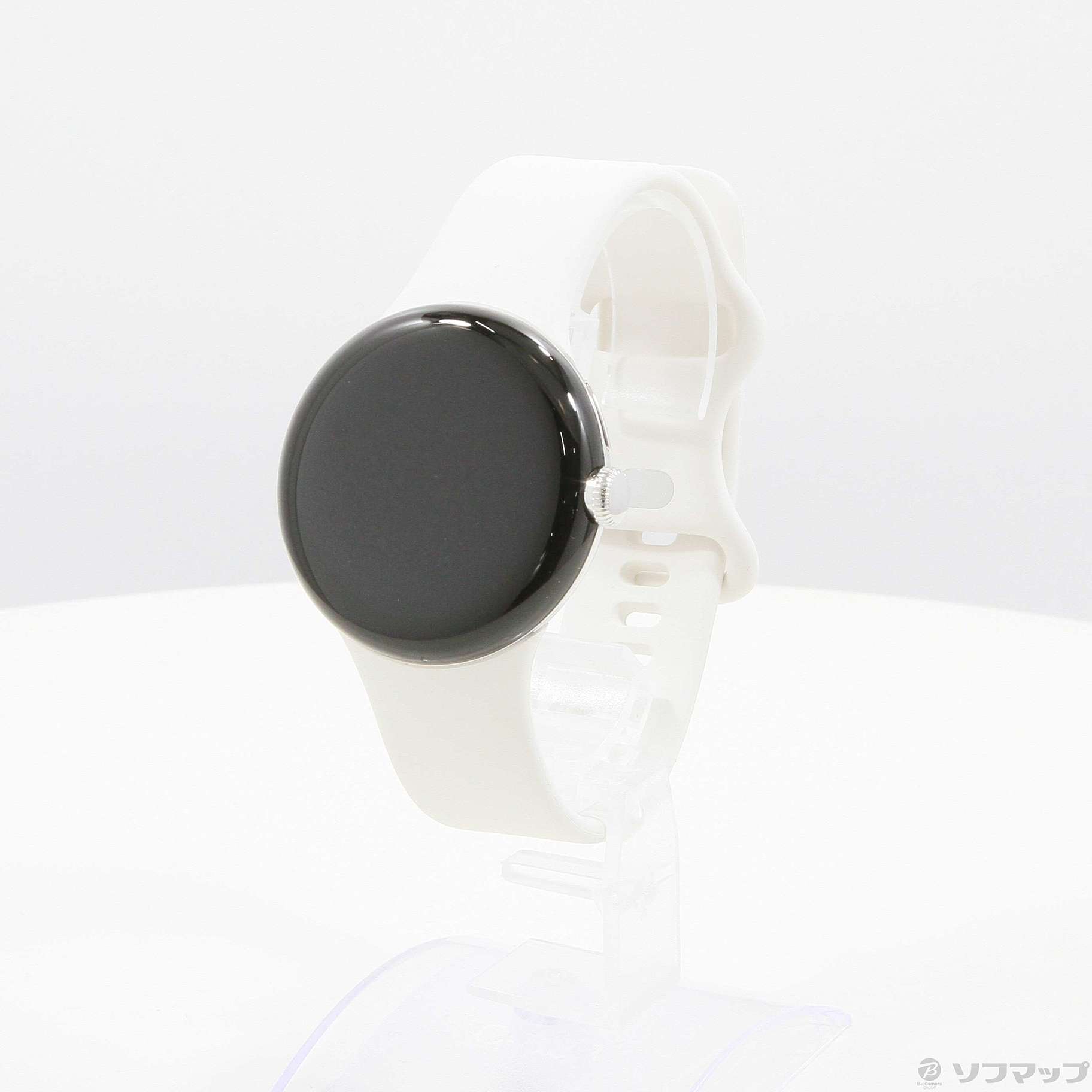 中古】Google Pixel Watch Polished Silver ステンレス ケース／Chalk 