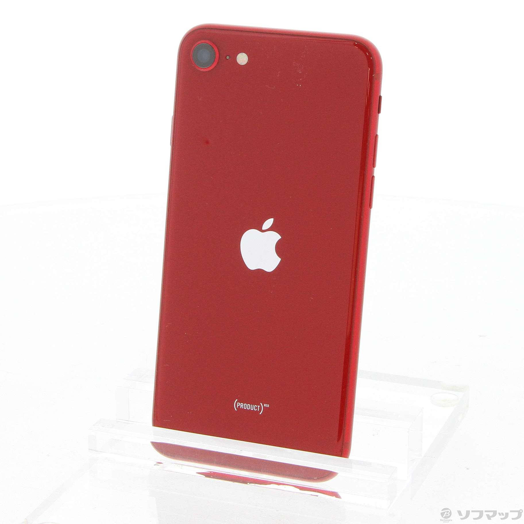 iPhone SE SIMフリー　赤　128gb ケース　ガラス付