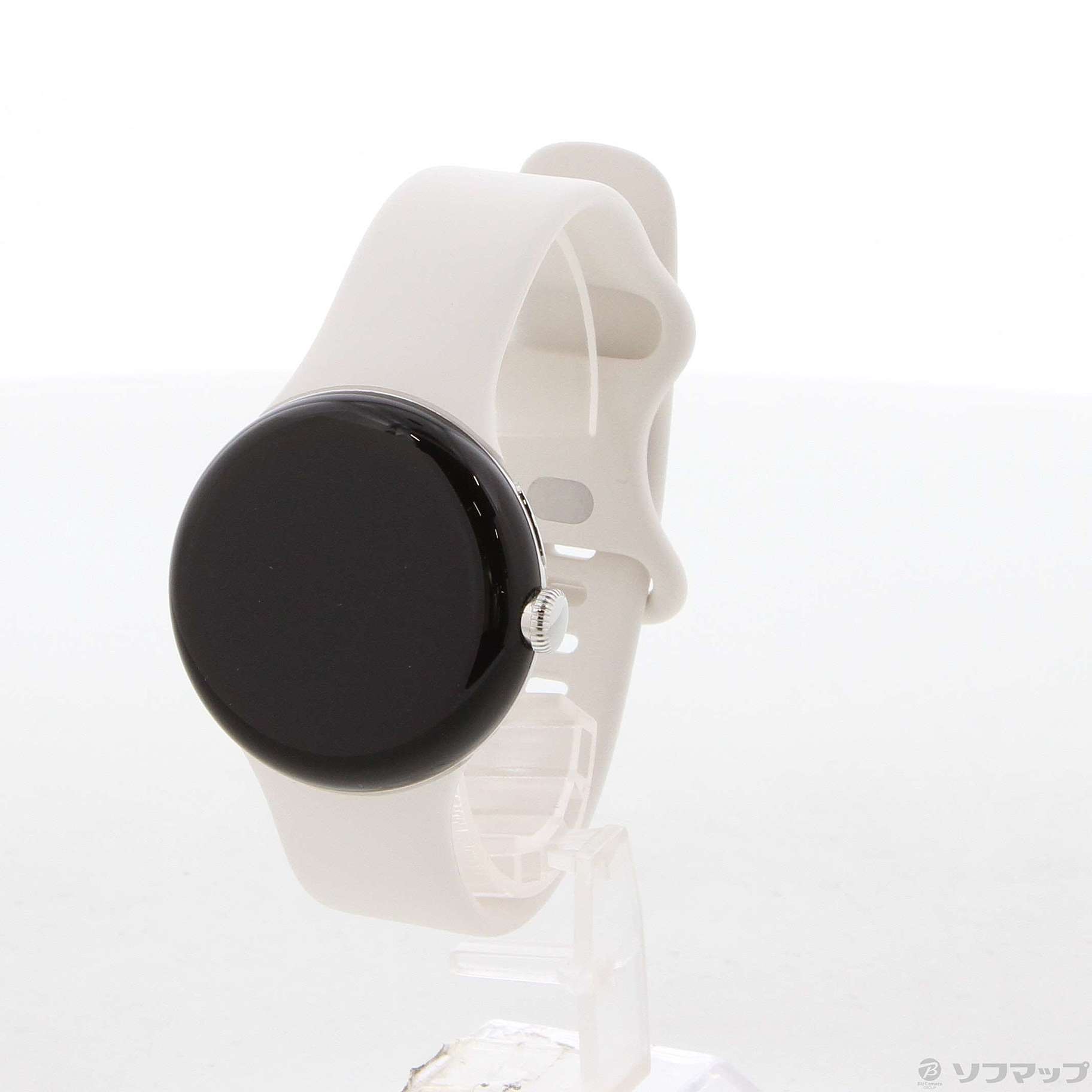 Google Pixel Watch Polished Silver ステンレス ケース／Chalk アクティブ バンド GA03182-TW